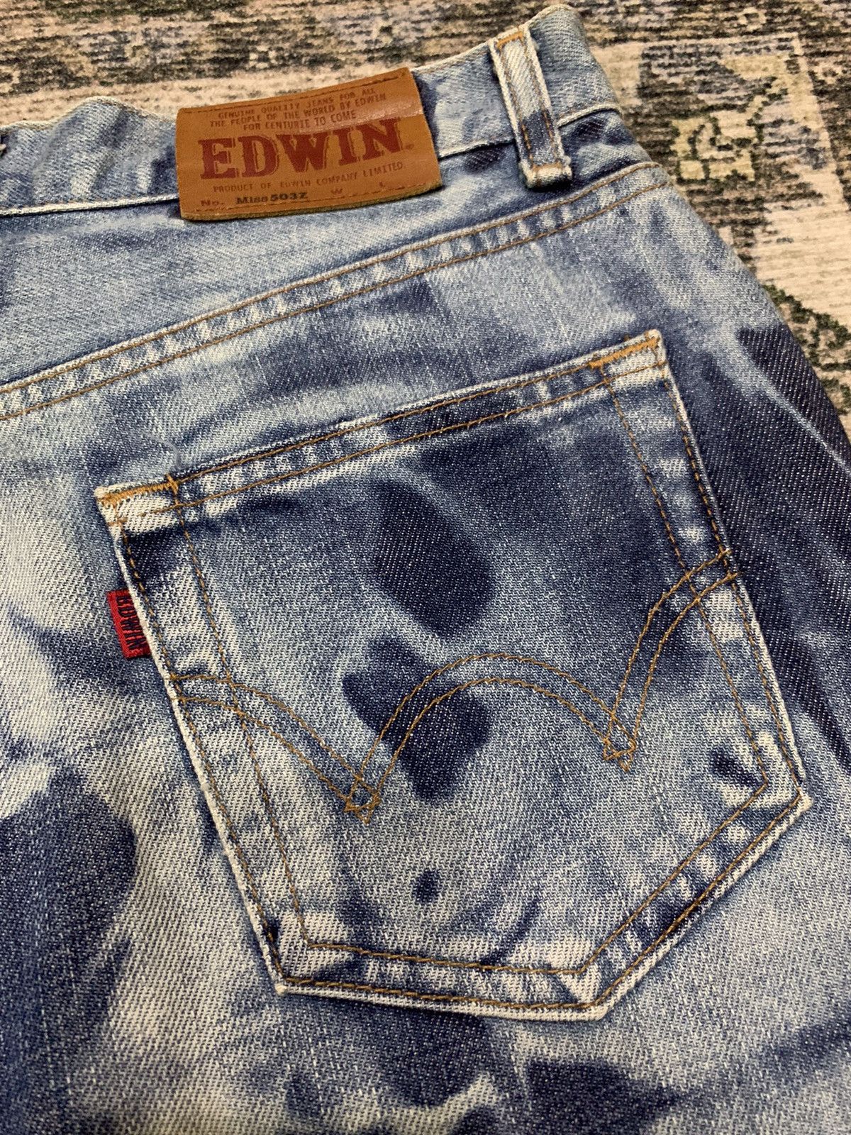 Edwin × Vintage Vintage Edwin Distresses Denim Tie Dye Jeans Size US 29 - 8 Thumbnail