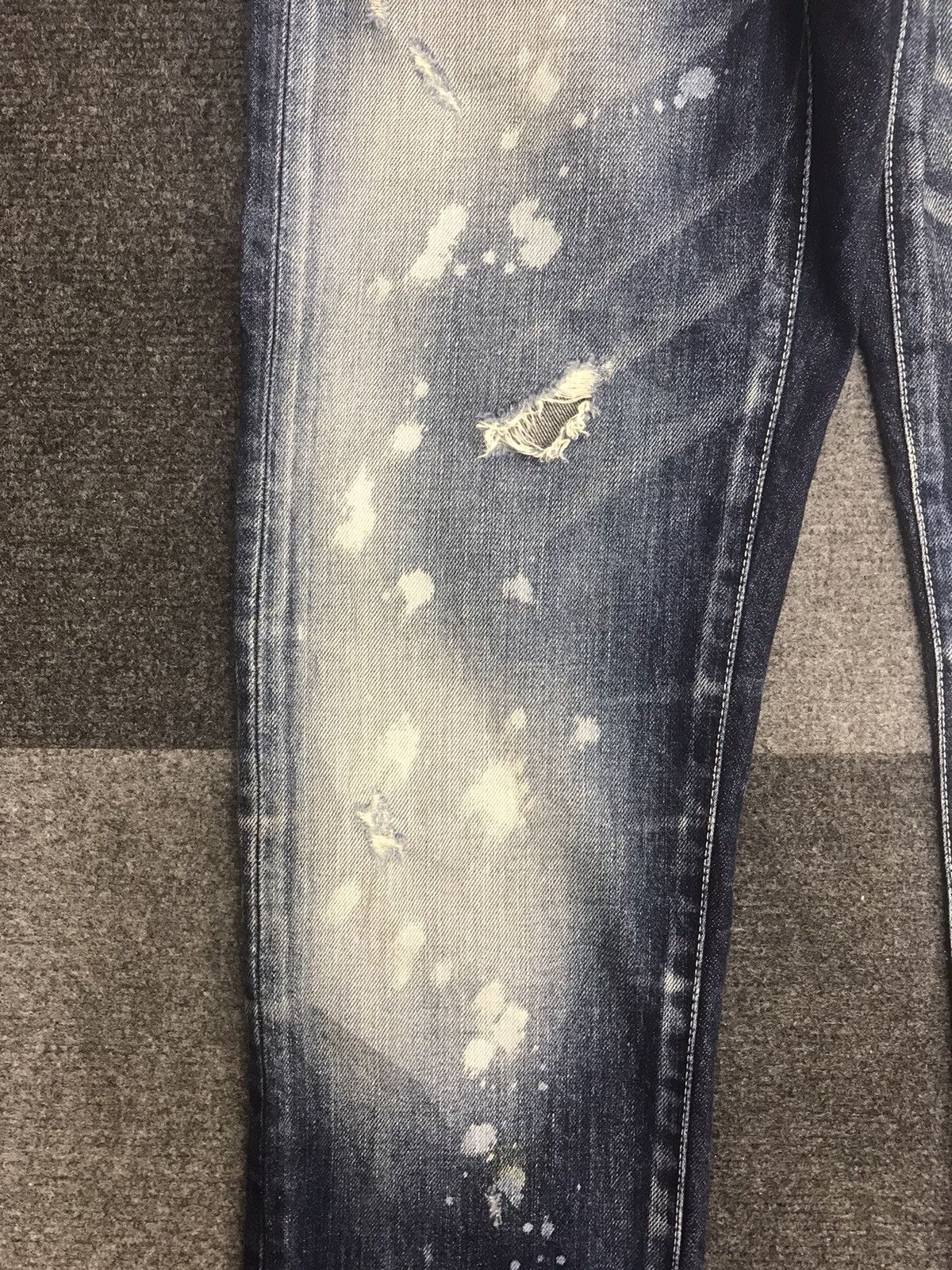 Seditionaries × Vanquish Rare VANQUISH Japan Bleach Splash Distressed Skinny Denim Size US 30 / EU 46 - 8 Thumbnail