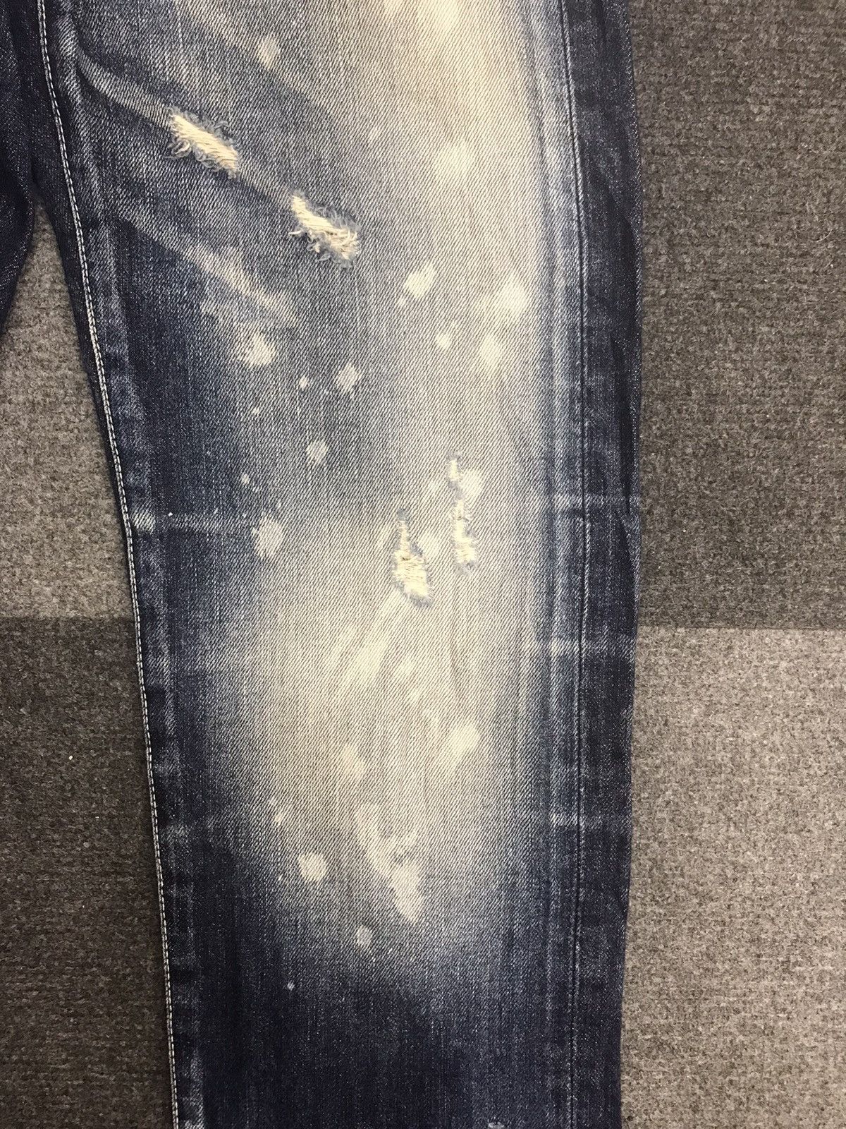 Seditionaries × Vanquish Rare VANQUISH Japan Bleach Splash Distressed Skinny Denim Size US 30 / EU 46 - 7 Thumbnail