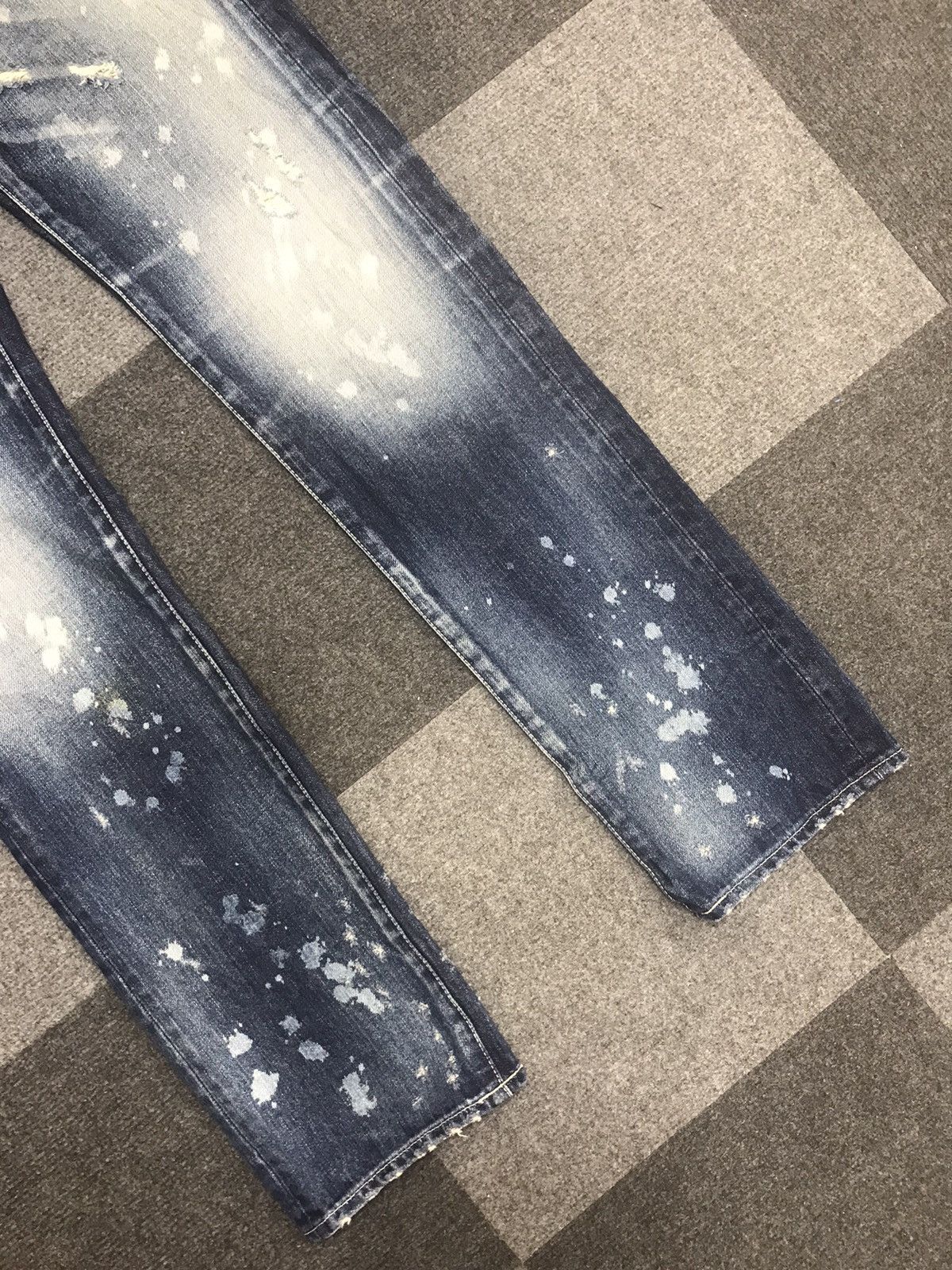 Seditionaries × Vanquish Rare VANQUISH Japan Bleach Splash Distressed Skinny Denim Size US 30 / EU 46 - 5 Thumbnail
