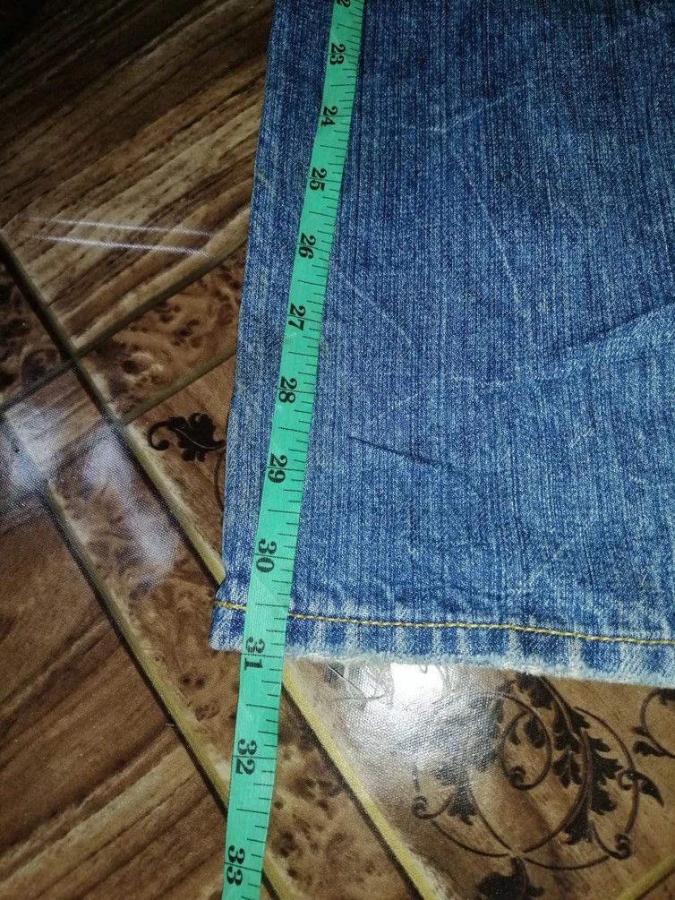 Japanese Brand Big Print Co & Lu Distressed Denim Size US 33 - 9 Thumbnail
