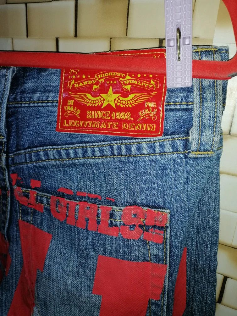 Japanese Brand Big Print Co & Lu Distressed Denim Size US 33 - 5 Thumbnail