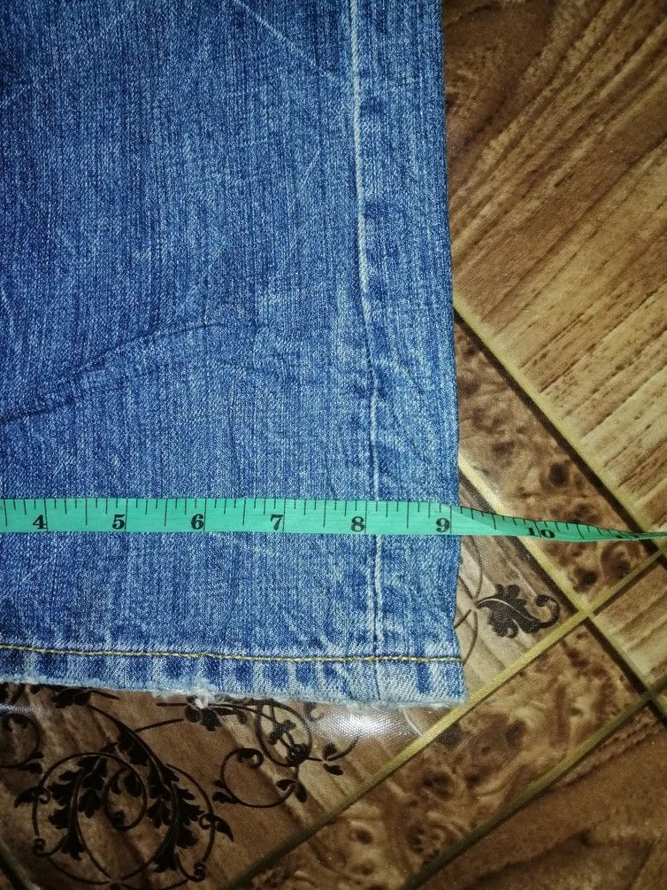 Japanese Brand Big Print Co & Lu Distressed Denim Size US 33 - 8 Thumbnail
