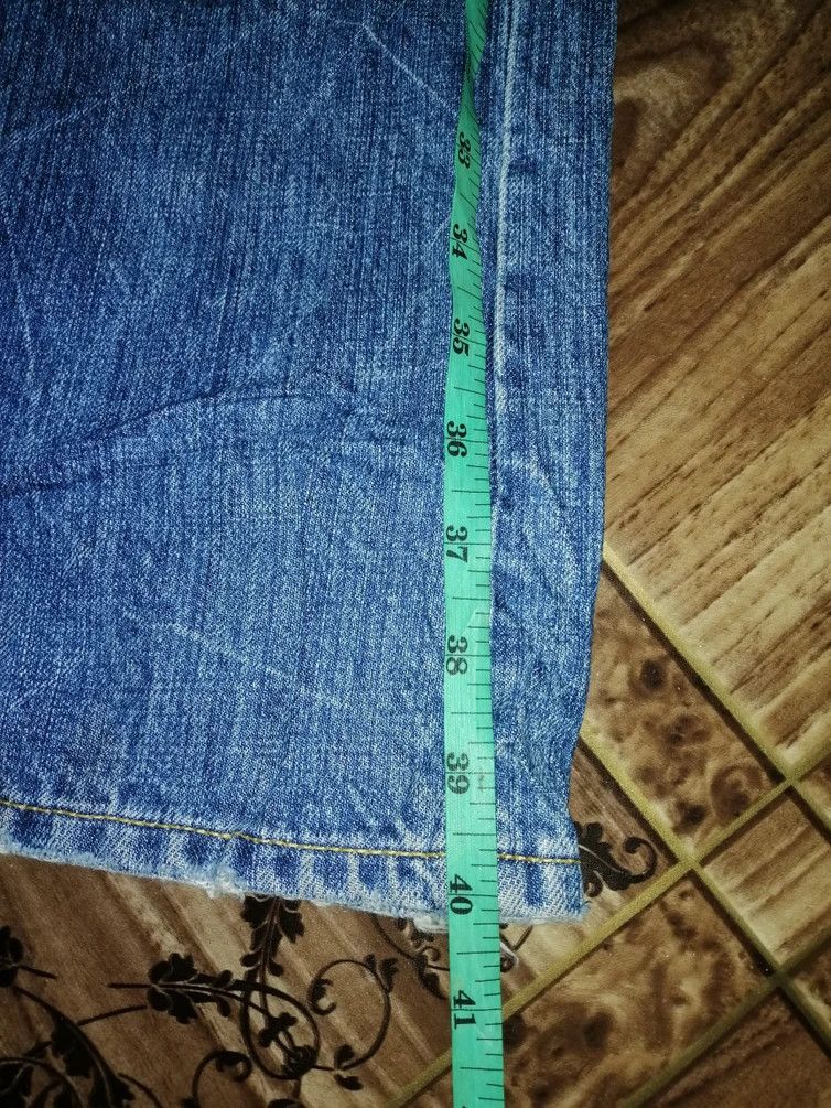 Japanese Brand Big Print Co & Lu Distressed Denim Size US 33 - 10 Thumbnail