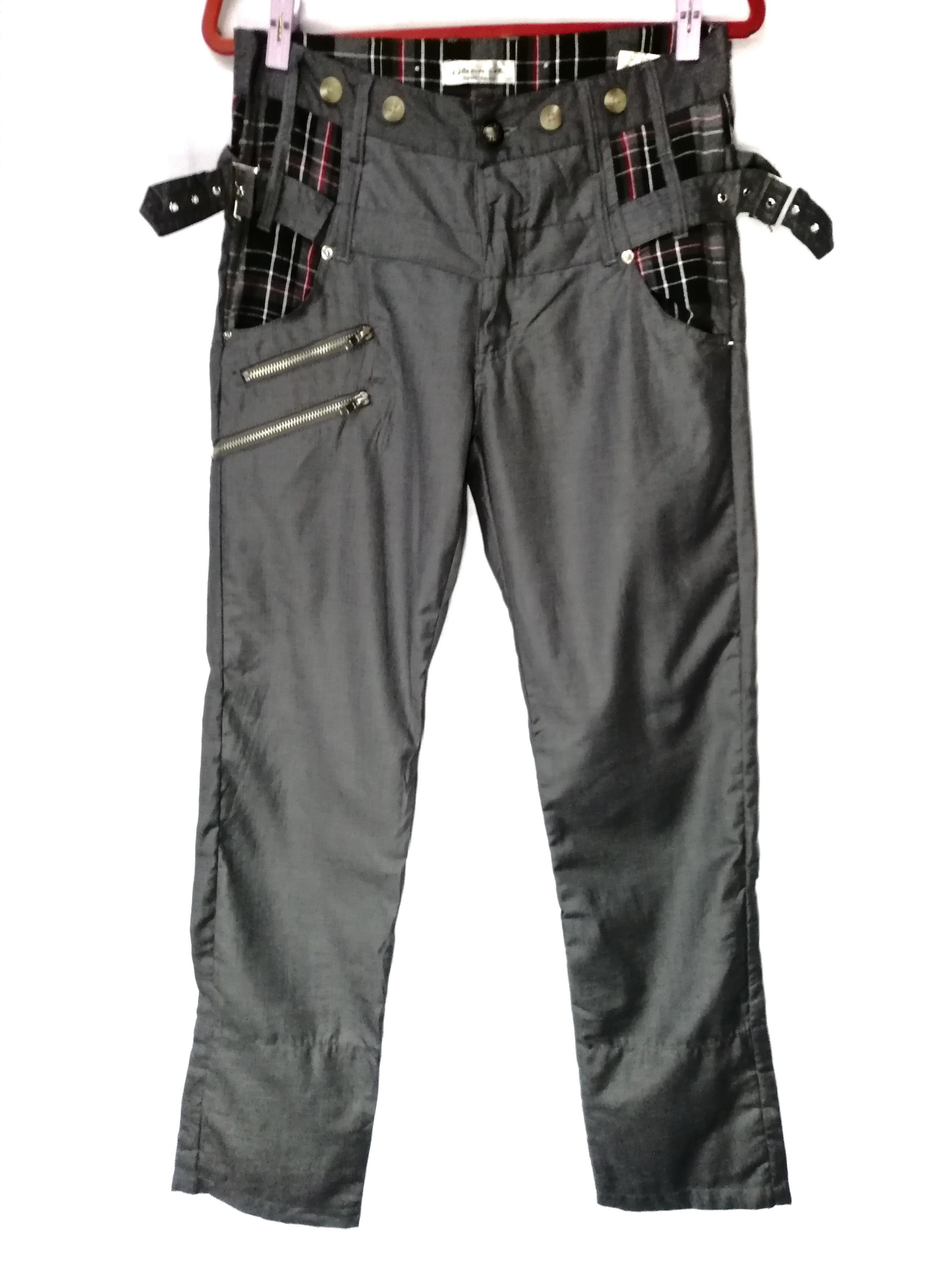 Japanese Brand Japanese Glenmist Punk Bondage Checked Slim Fit Size US 31 - 1 Thumbnail