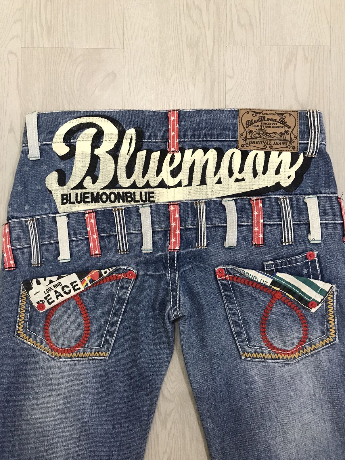 Blue Blue Japan × Japanese Brand Blue Moon Blue Japan Denim Jeans Size US 36 / EU 52 - 8 Thumbnail