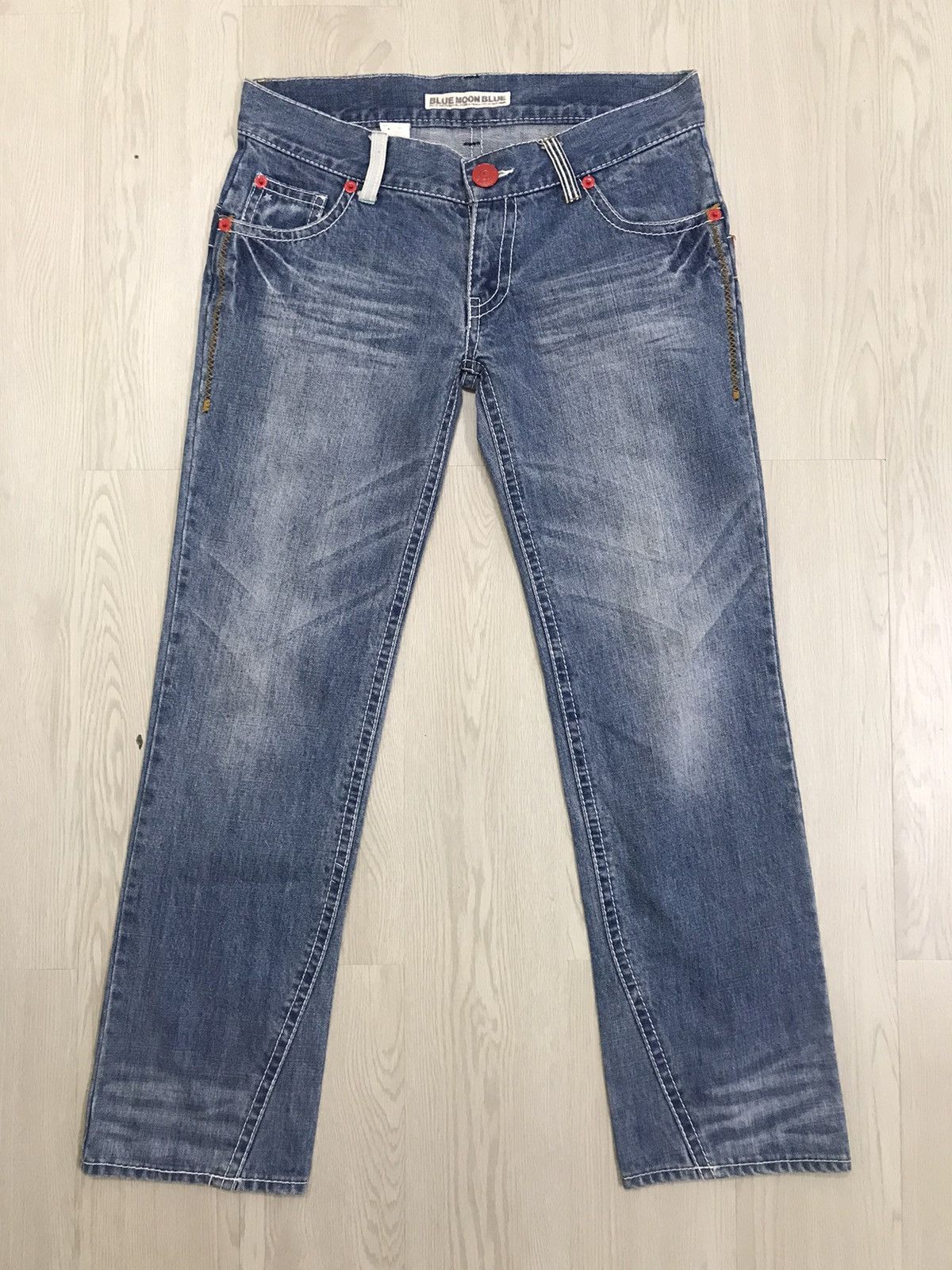 Blue Blue Japan × Japanese Brand Blue Moon Blue Japan Denim Jeans Size US 36 / EU 52 - 2 Thumbnail
