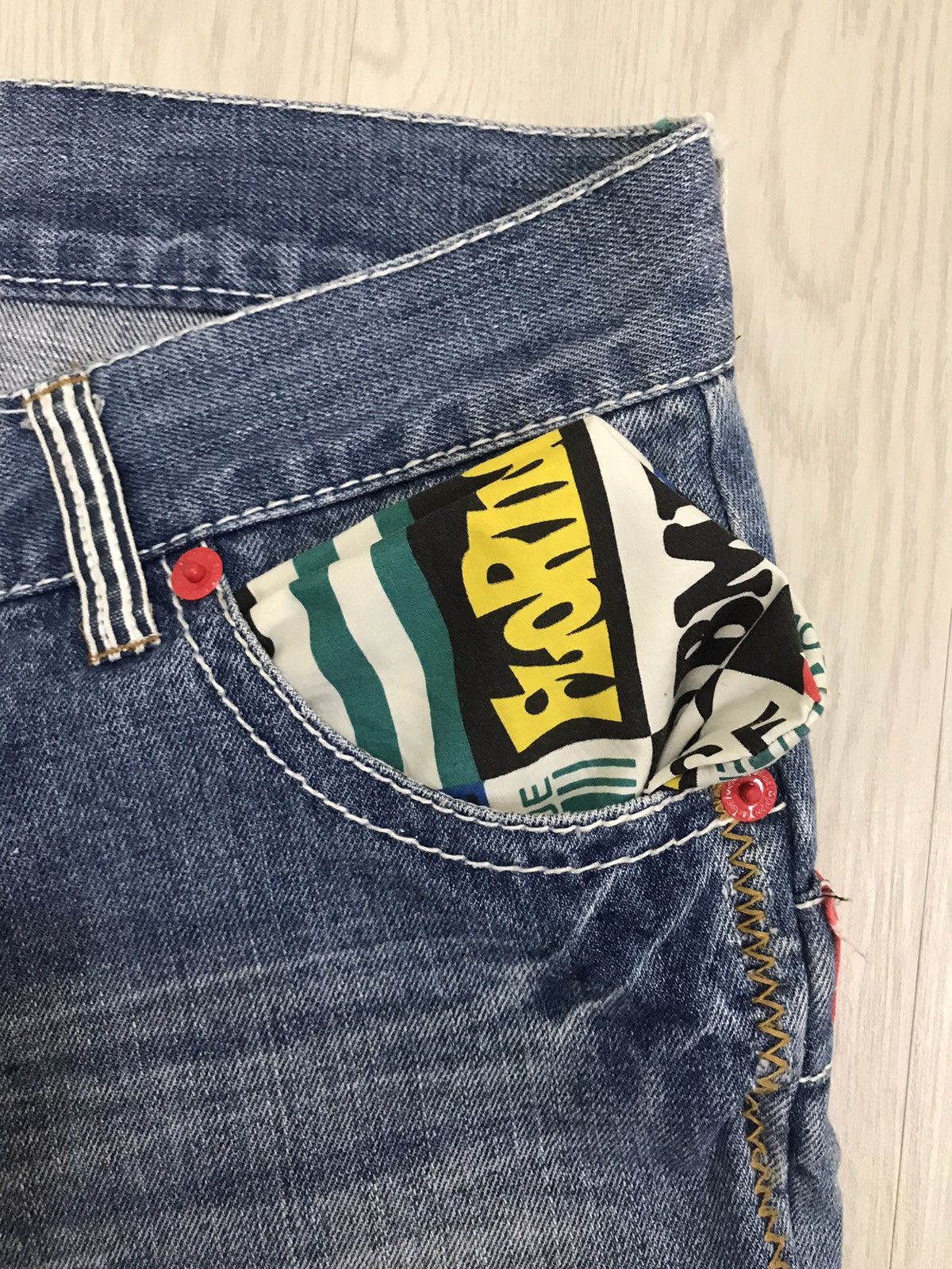 Blue Blue Japan × Japanese Brand Blue Moon Blue Japan Denim Jeans Size US 36 / EU 52 - 13 Thumbnail