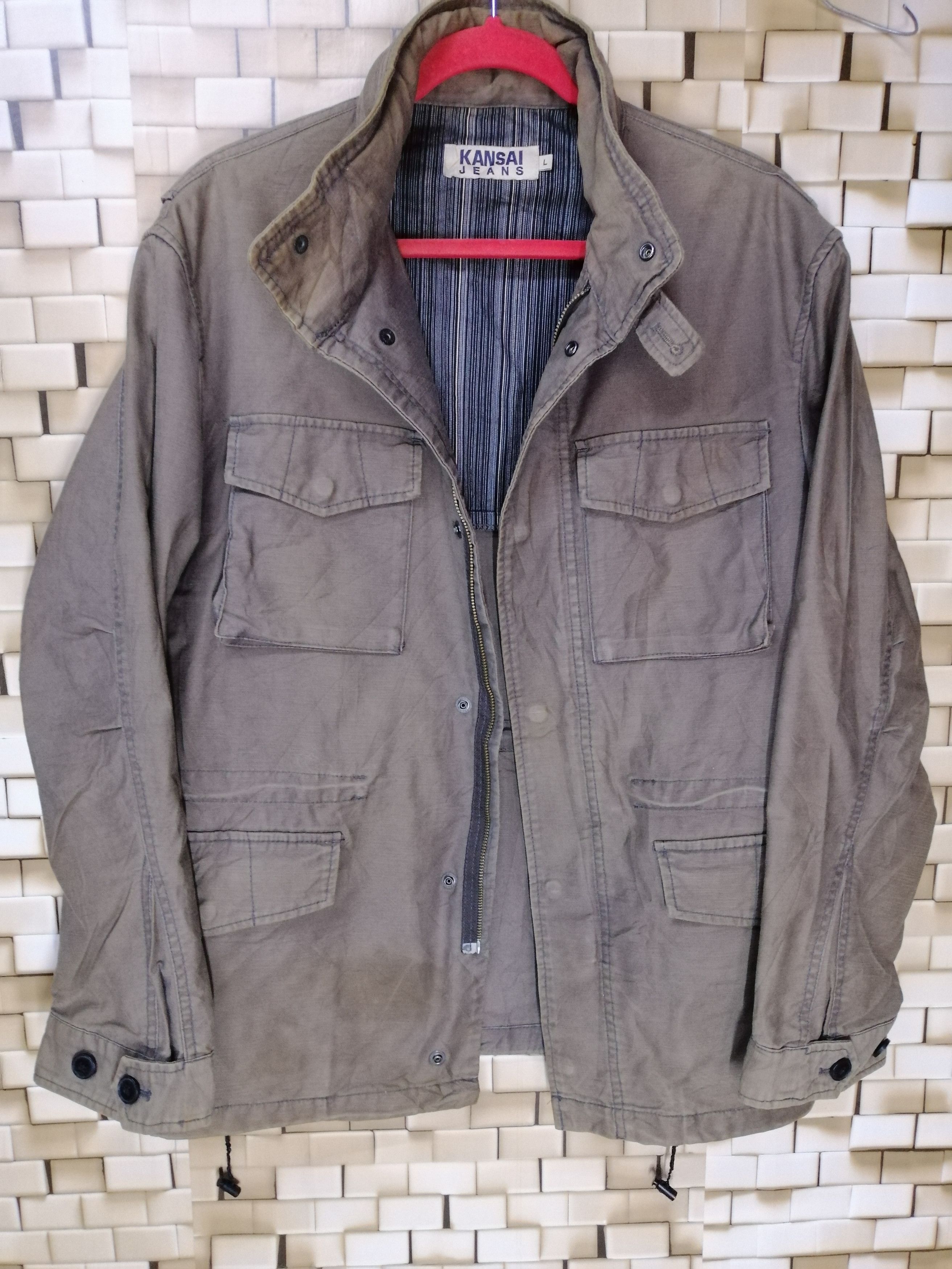 Japanese Brand × Kansai Yamamoto × Yohji Yamamoto Kansai Jeans Multi Pockets Zipper Jacket Hoodie Size US L / EU 52-54 / 3 - 1 Thumbnail