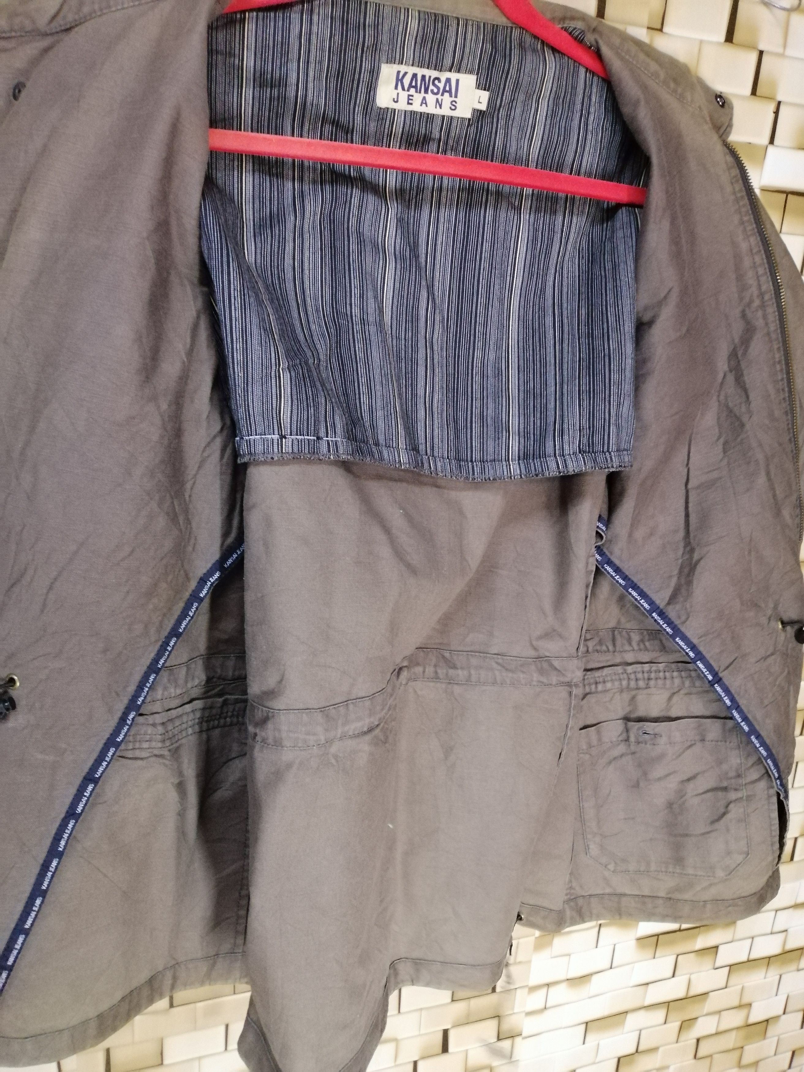 Japanese Brand × Kansai Yamamoto × Yohji Yamamoto Kansai Jeans Multi Pockets Zipper Jacket Hoodie Size US L / EU 52-54 / 3 - 3 Thumbnail