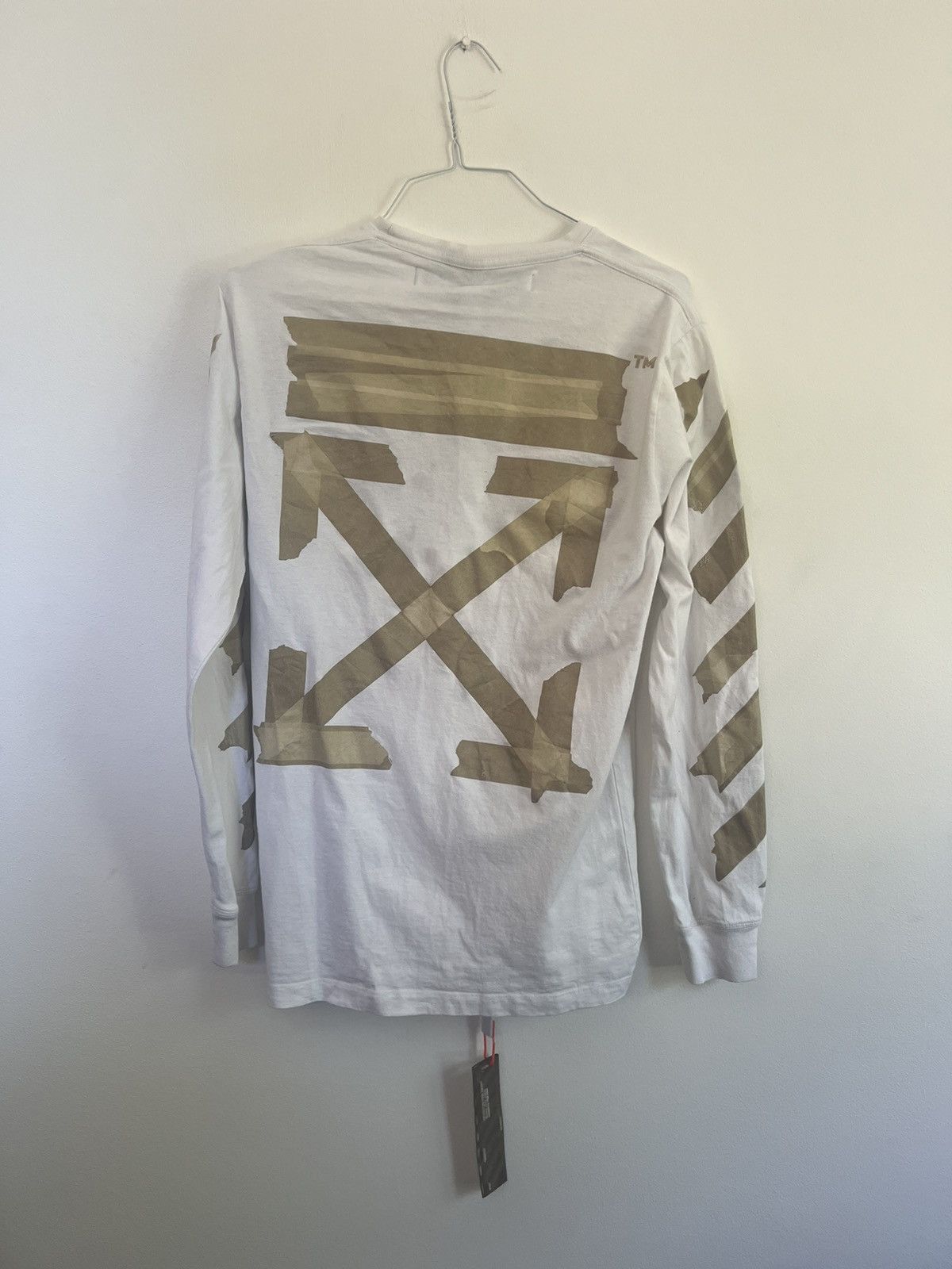 Off white golden tape Long sleeve TEE