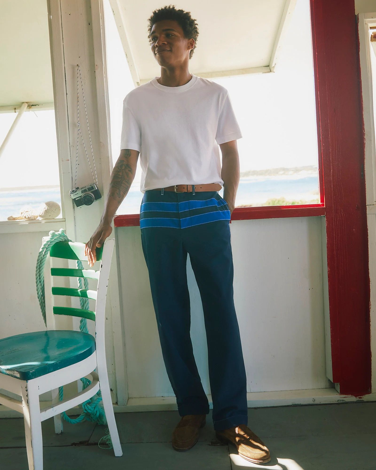 J.Crew J. Crew Heritage 50s 60s Inspired Canvas Sailing Pant Size US 35 - 6 Thumbnail