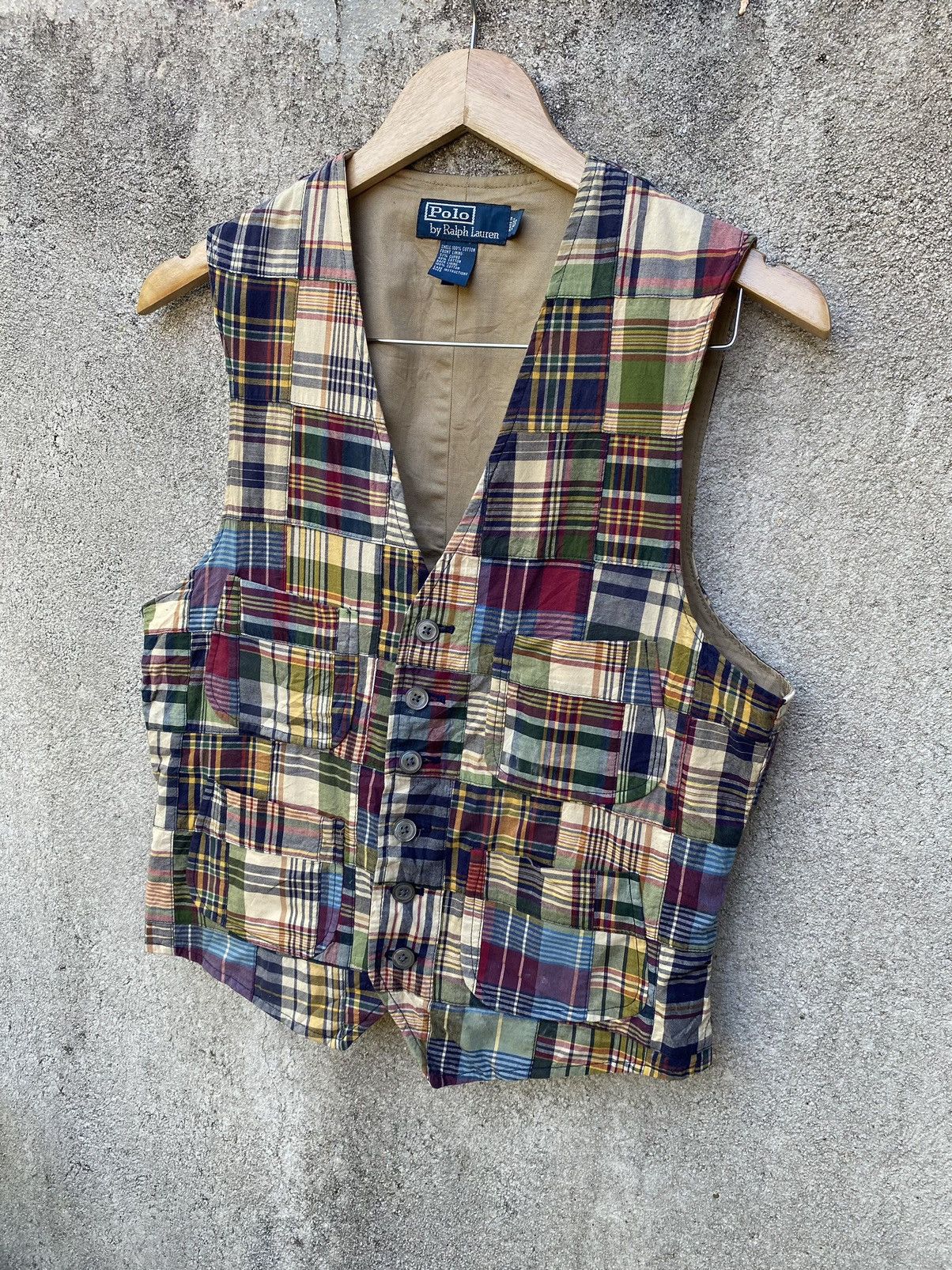 Polo Ralph Lauren Rare Polo Ralph Lauren Patchwork Pattern Multicolour Vest Size US S / EU 44-46 / 1 - 5 Thumbnail