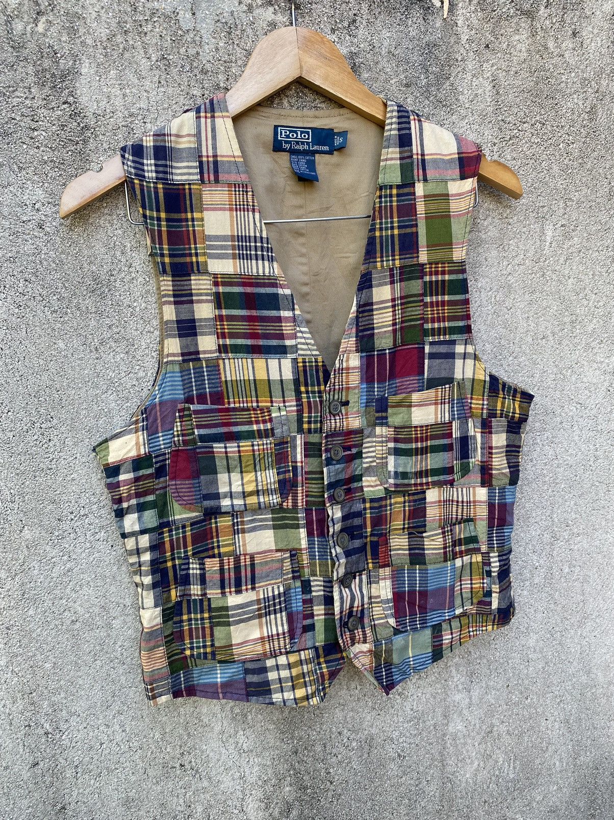 Polo Ralph Lauren Rare Polo Ralph Lauren Patchwork Pattern Multicolour Vest Size US S / EU 44-46 / 1 - 4 Thumbnail