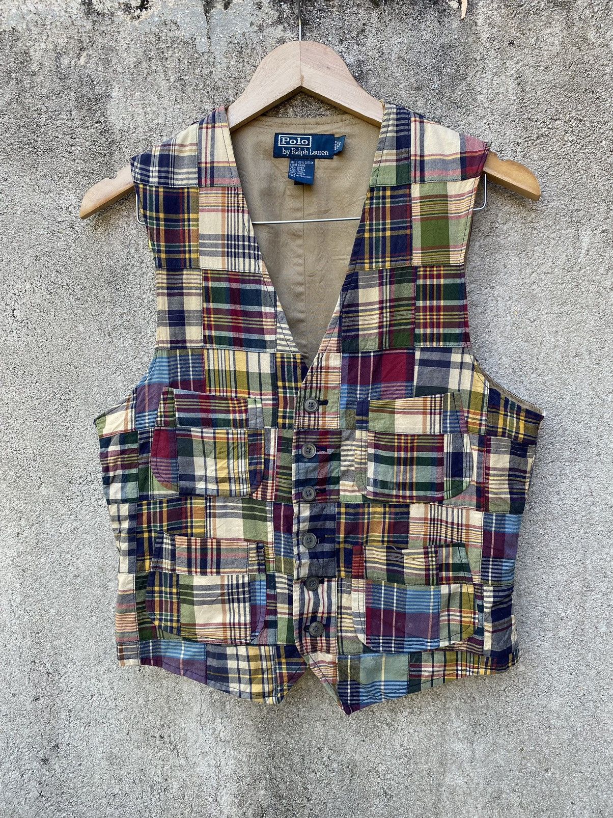Polo Ralph Lauren Rare Polo Ralph Lauren Patchwork Pattern Multicolour Vest Size US S / EU 44-46 / 1 - 1 Thumbnail