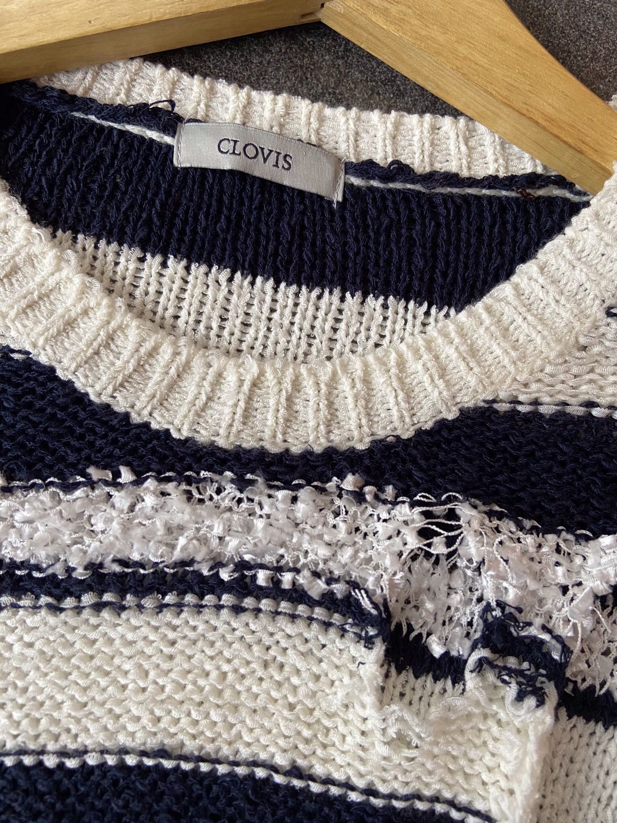Japanese Brand × Vintage Vintage Clovis Destroyed Knit Japanese brand Size US M / EU 48-50 / 2 - 5 Thumbnail