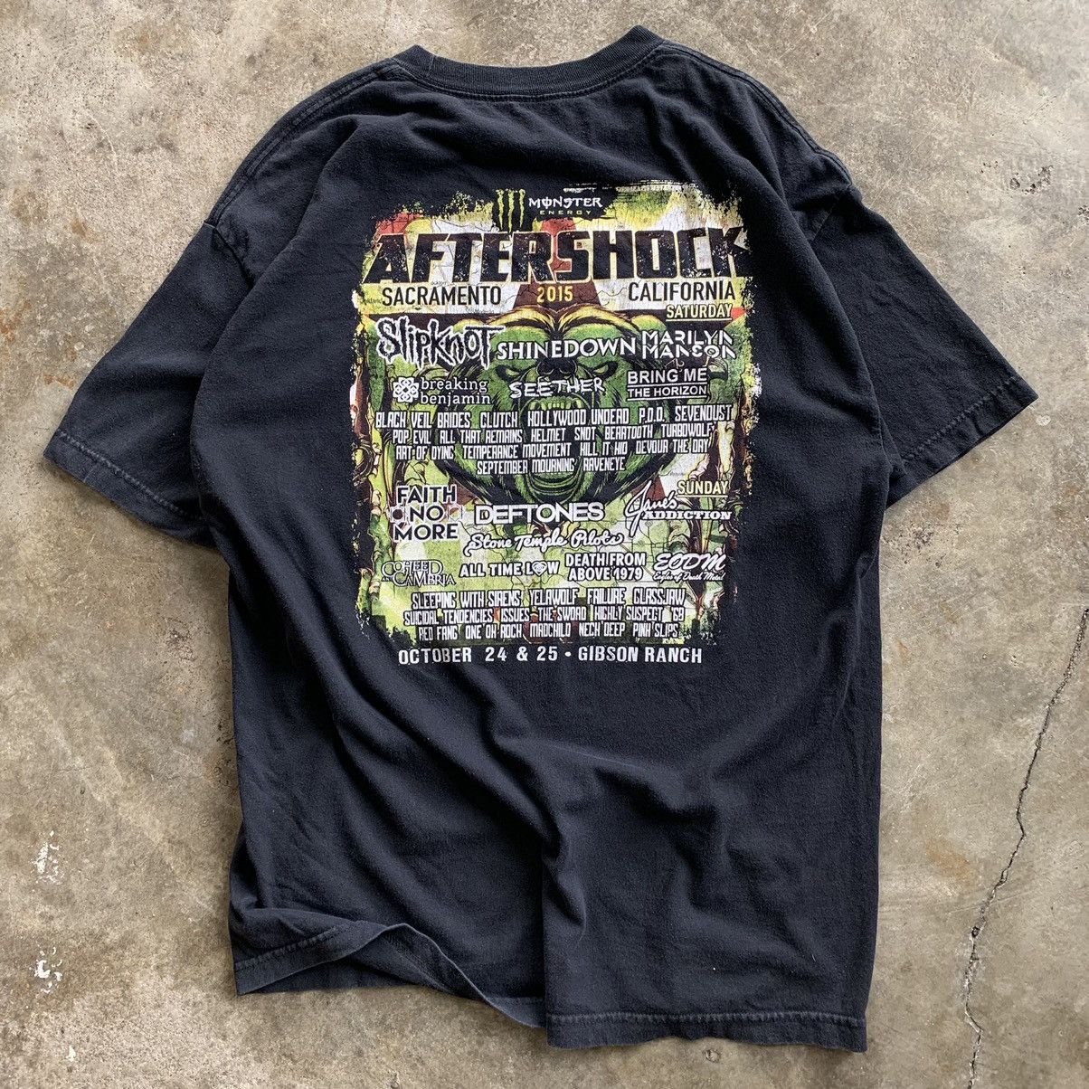 Band Tees Aftershock music fest sacramento, california black shirt tee Size US L / EU 52-54 / 3 - 10 Thumbnail