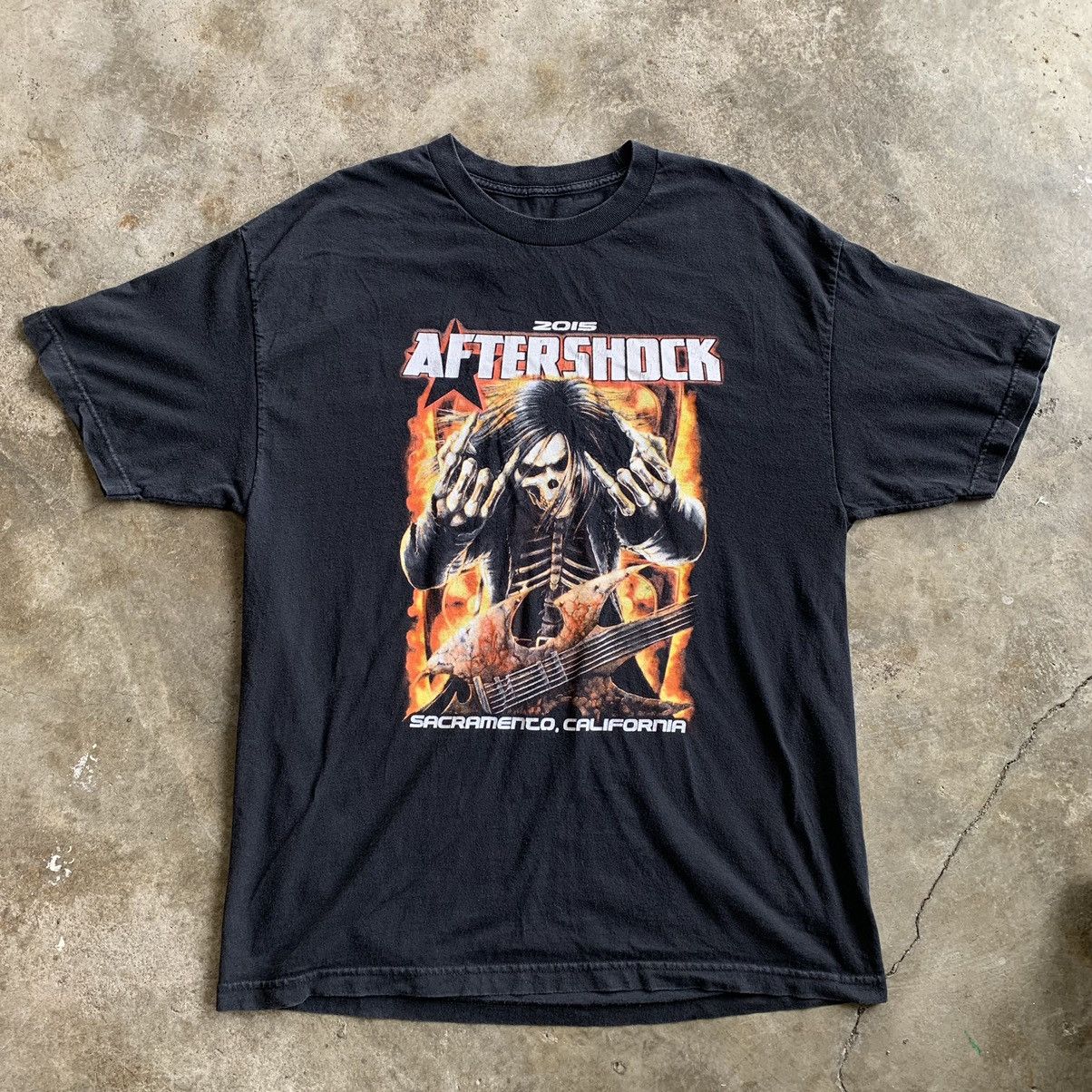 Band Tees Aftershock music fest sacramento, california black shirt tee Size US L / EU 52-54 / 3 - 7 Thumbnail