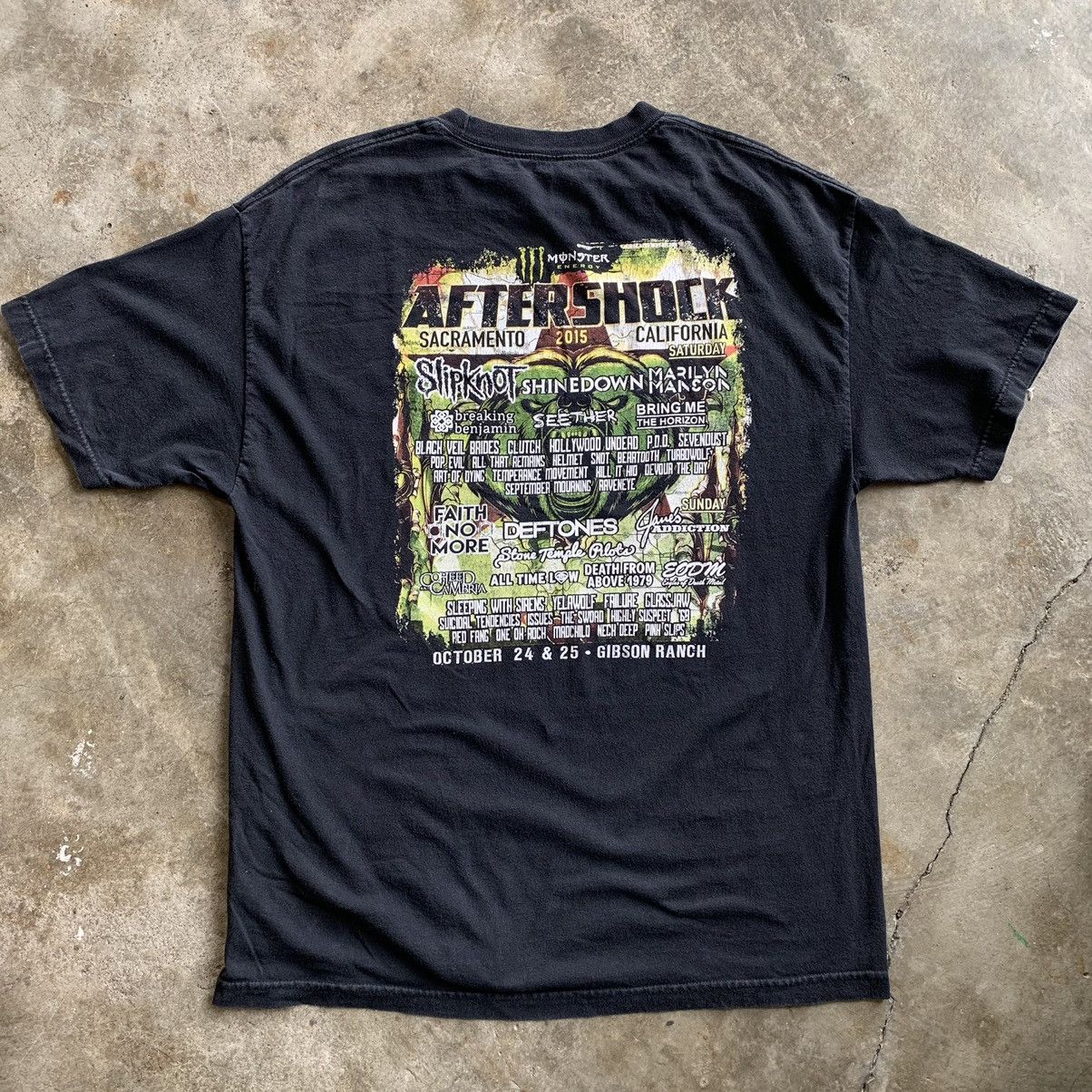 Band Tees Aftershock music fest sacramento, california black shirt tee Size US L / EU 52-54 / 3 - 8 Thumbnail