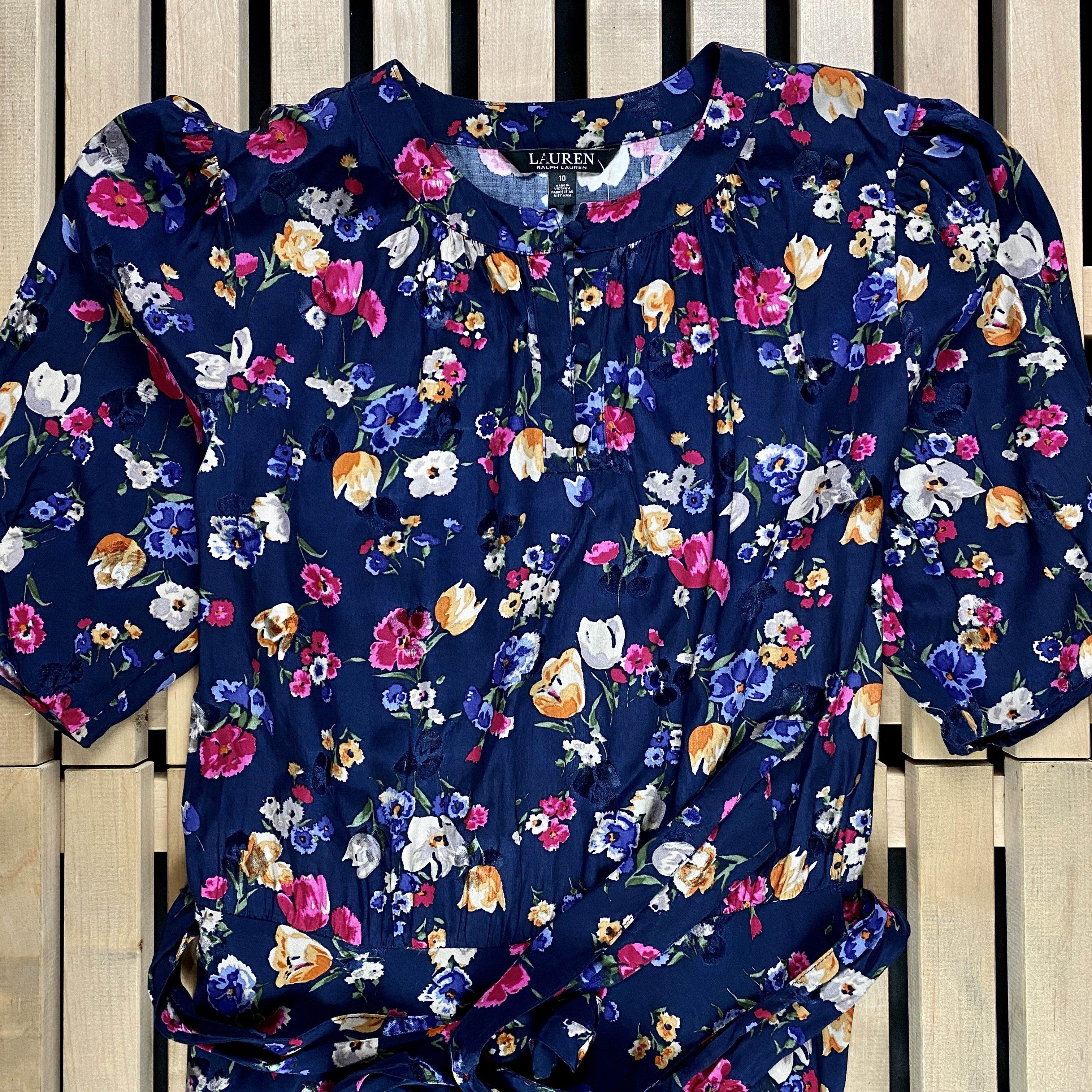 Polo Ralph Lauren × Ralph Lauren Women’s Dress Long Sleeve Polo Ralph Lauren Printed Size 10 Size L / US 10 / IT 46 - 2 Thumbnail