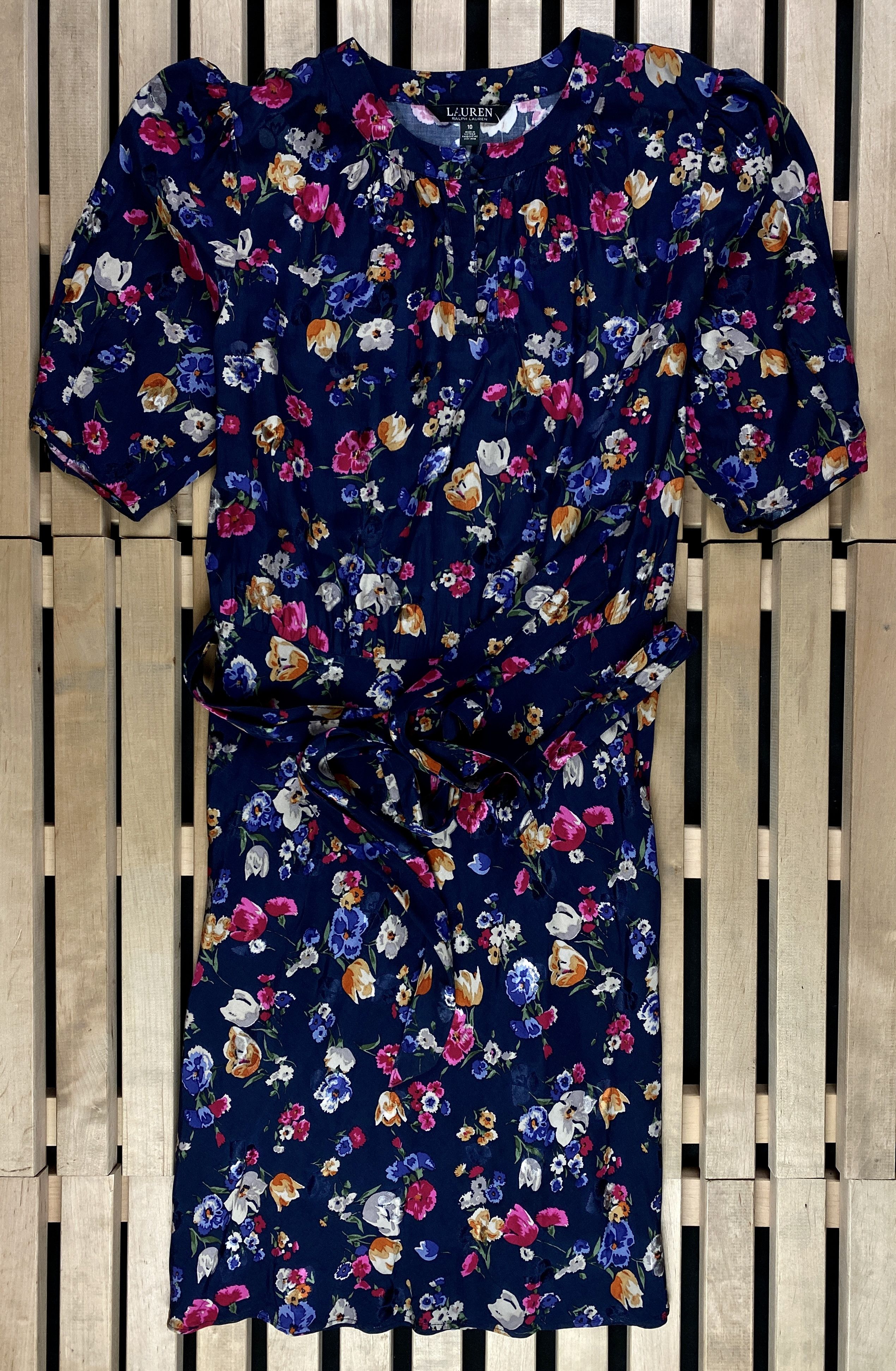Polo Ralph Lauren × Ralph Lauren Women’s Dress Long Sleeve Polo Ralph Lauren Printed Size 10 Size L / US 10 / IT 46 - 1 Thumbnail