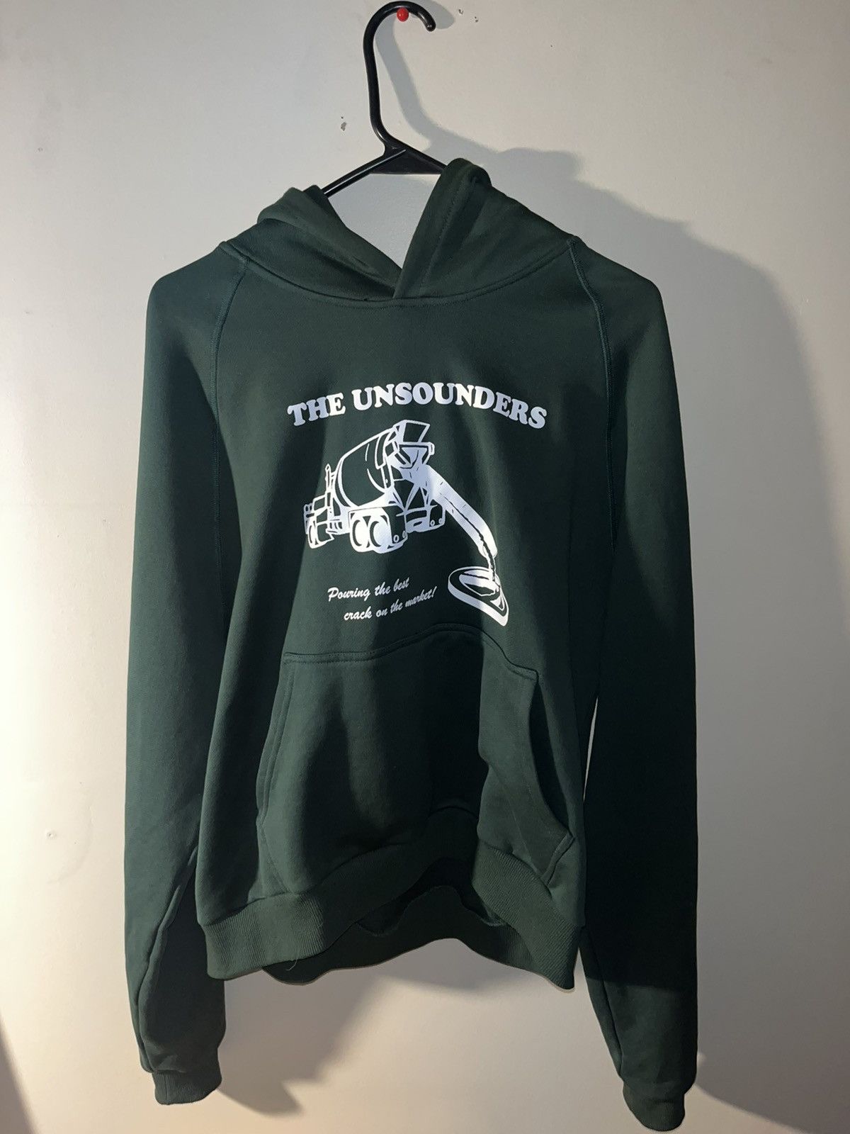 Image of Don’T Just Like It, Buy It Unsound Rags X Fugazi Hoodie in Green, Men's (Size Small)