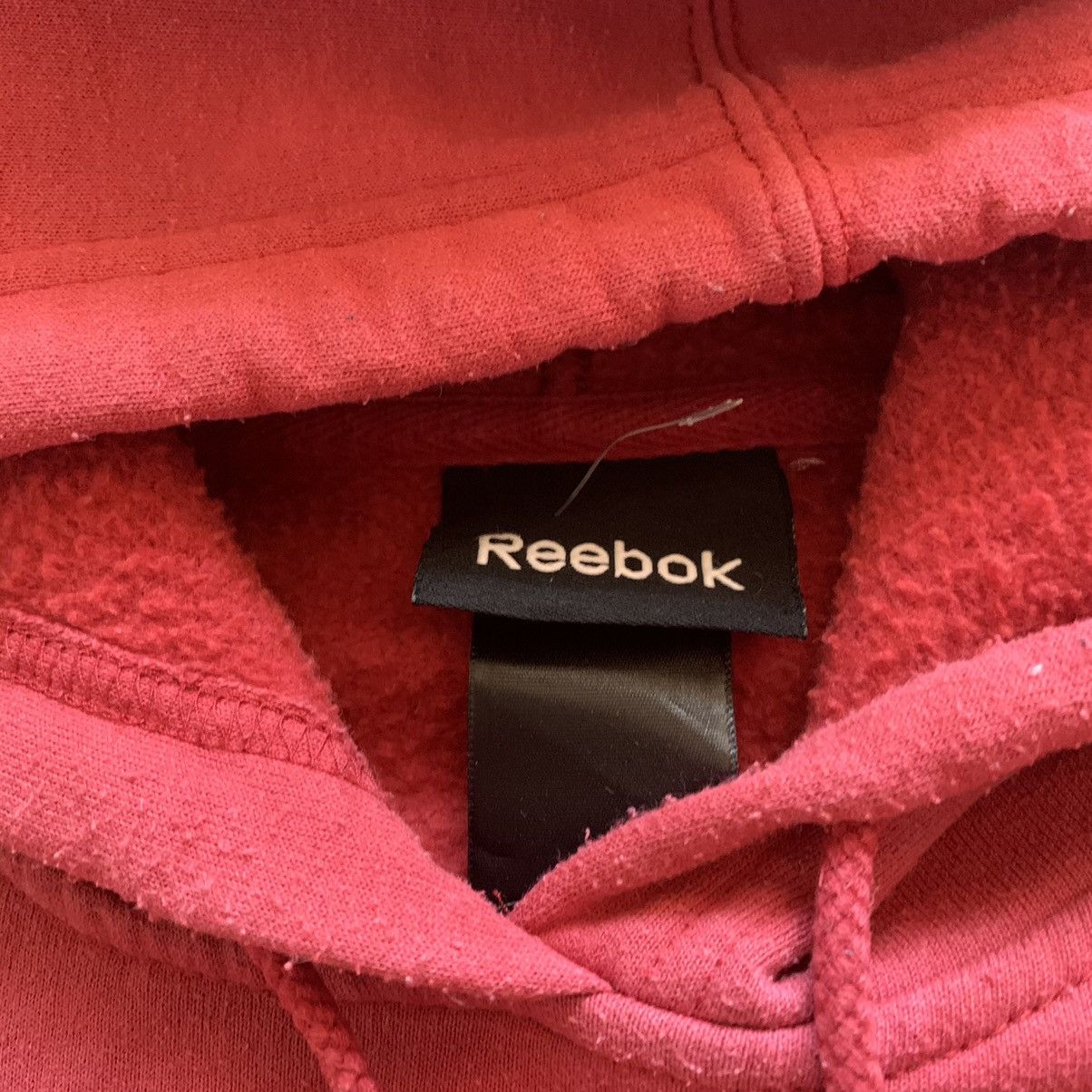 Reebok Vintage 2000s Sun Faded Blank Burgundy Pullover Hoodie Large Size US L / EU 52-54 / 3 - 5 Thumbnail