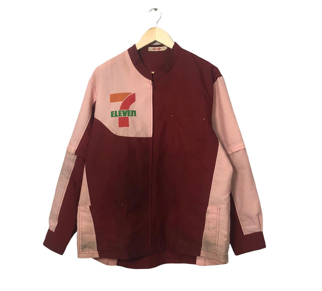 Japanese Brand Vintage 7 Eleven Big Logo Zipper Ups Jacket Size US L / EU 52-54 / 3 - 1 Thumbnail