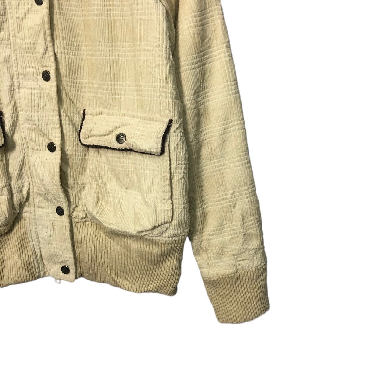 Ocean Pacific Vintage Ocean Pacific Zipper Ups Corduroy Hoodie Jacket Size US M / EU 48-50 / 2 - 2 Thumbnail