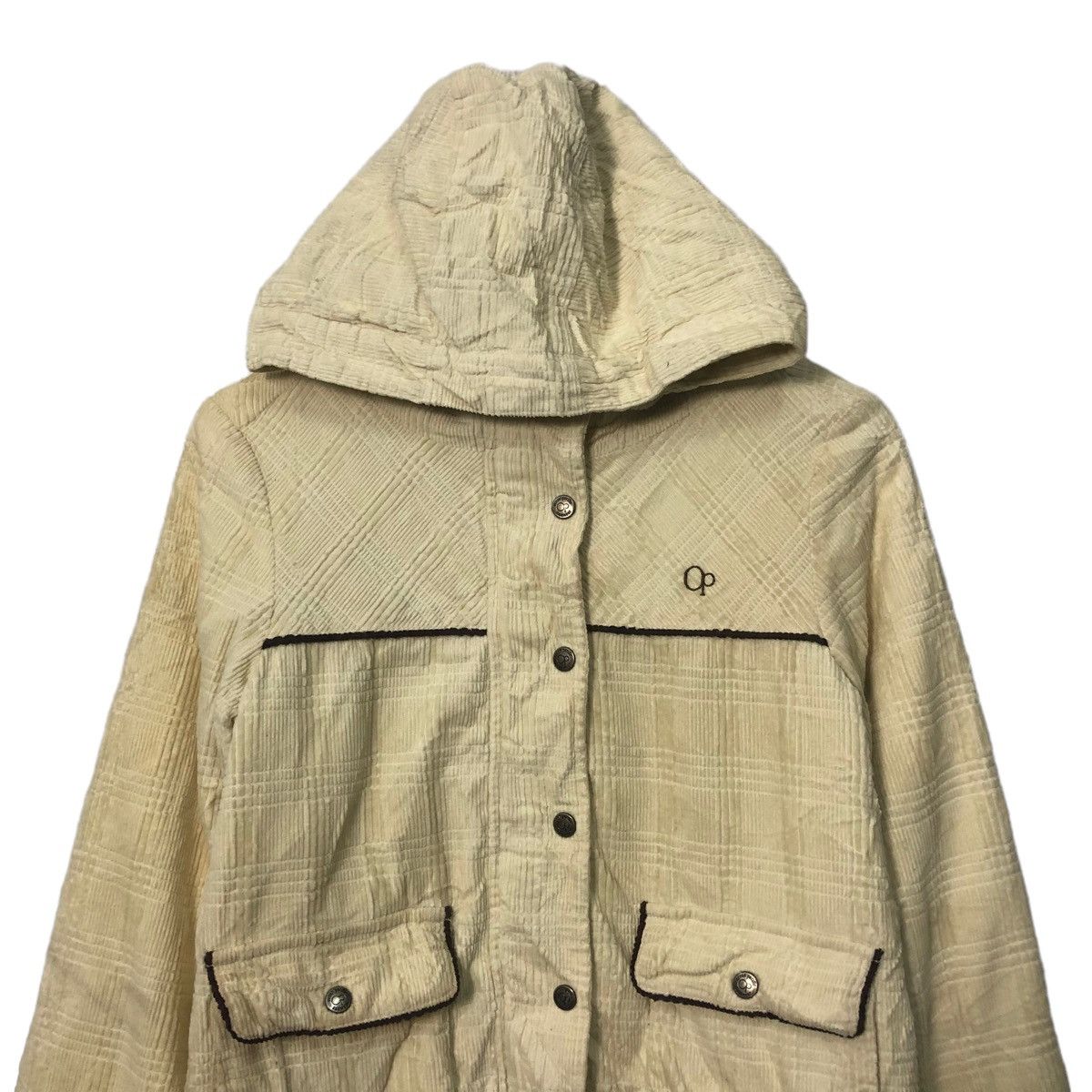 Ocean Pacific Vintage Ocean Pacific Zipper Ups Corduroy Hoodie Jacket Size US M / EU 48-50 / 2 - 4 Thumbnail