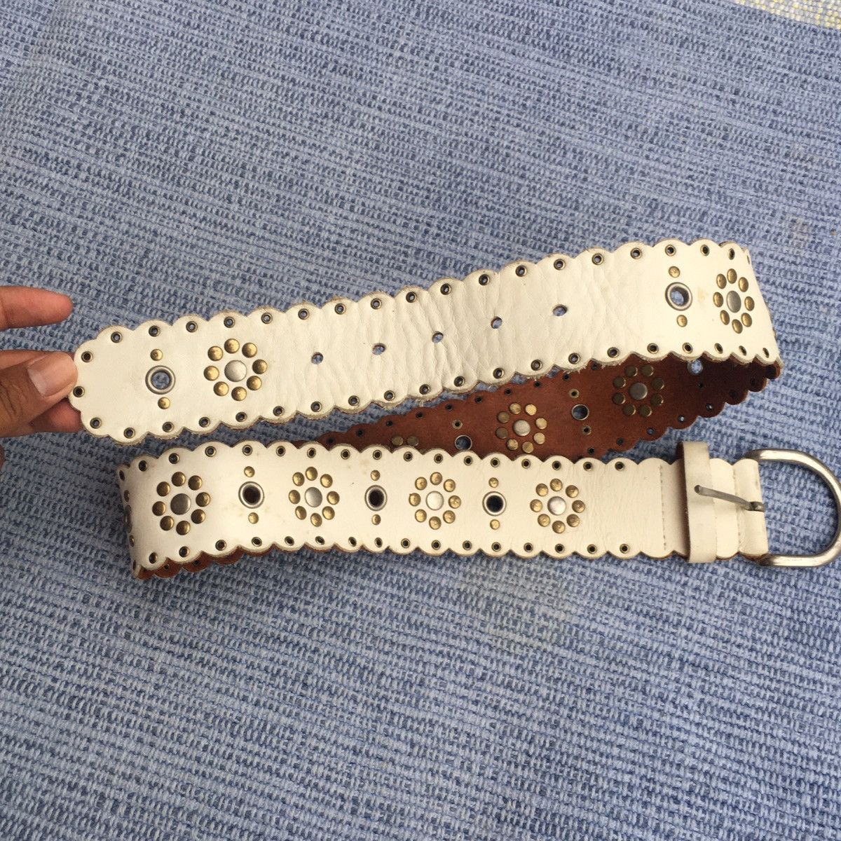 Paul Smith white leather belt Size ONE SIZE - 2 Thumbnail