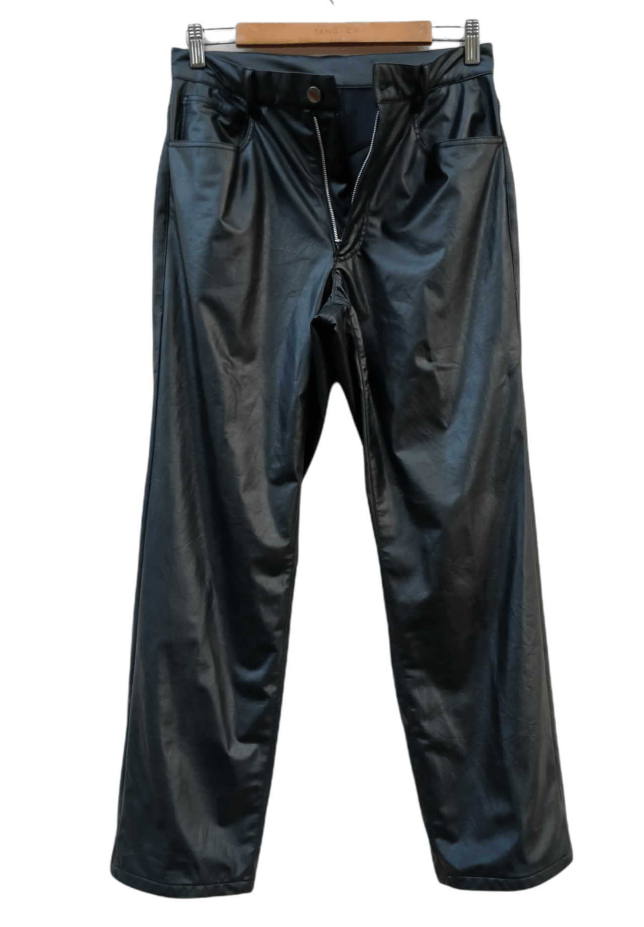 Comme Ca Ism COMME CA ISM Shiny Black Polyester Trouser Pant Size US 29 - 1 Thumbnail