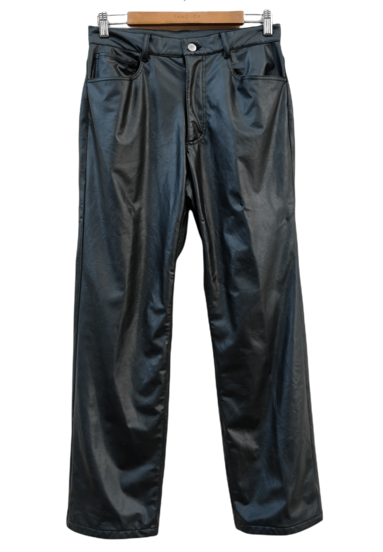 Comme Ca Ism COMME CA ISM Shiny Black Polyester Trouser Pant Size US 29 - 2 Thumbnail
