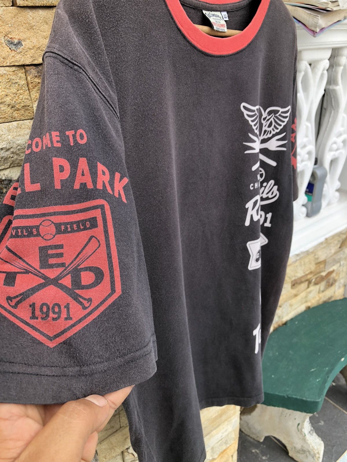 Tedman Rare🔥Vtg SUN FADED Ted Company Devil’s Baseball Tee Size US L / EU 52-54 / 3 - 6 Thumbnail