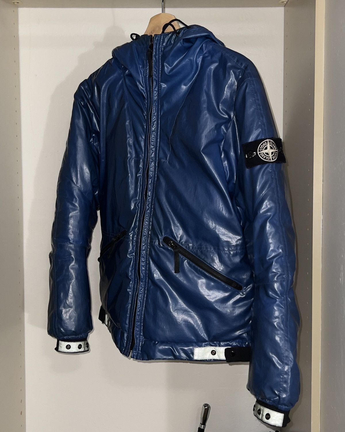 Stone island store ice jacket blue