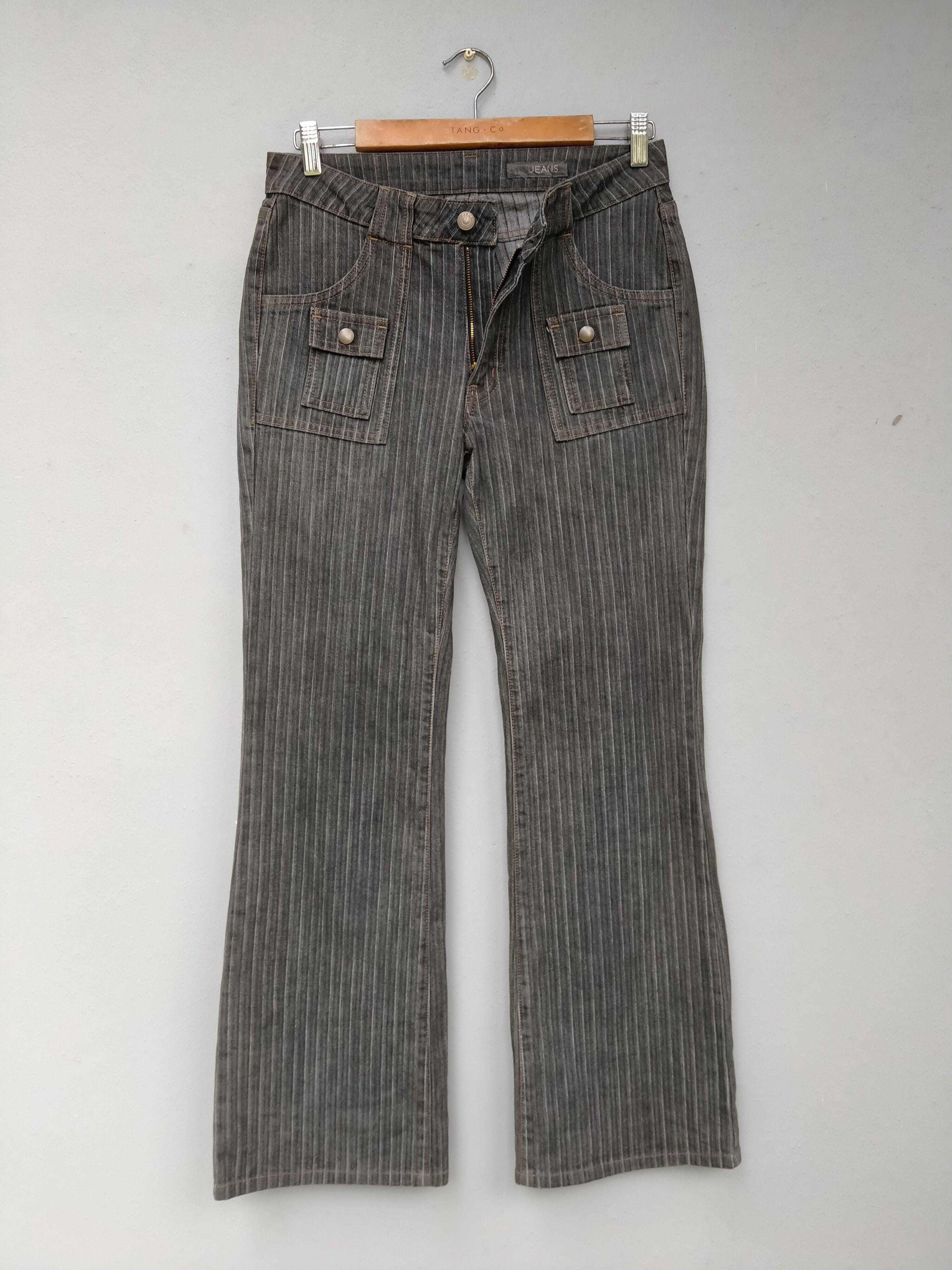Japanese Brand Japanese Brand RuJeans Stripe Bootcut Jeans Size US 30 / EU 46 - 2 Thumbnail