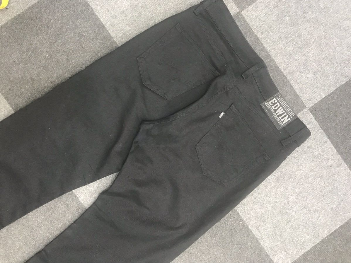 Edwin × Japanese Brand Edwin 503 Stretchable Regular SuperblackJeans Size US 34 / EU 50 - 8 Thumbnail