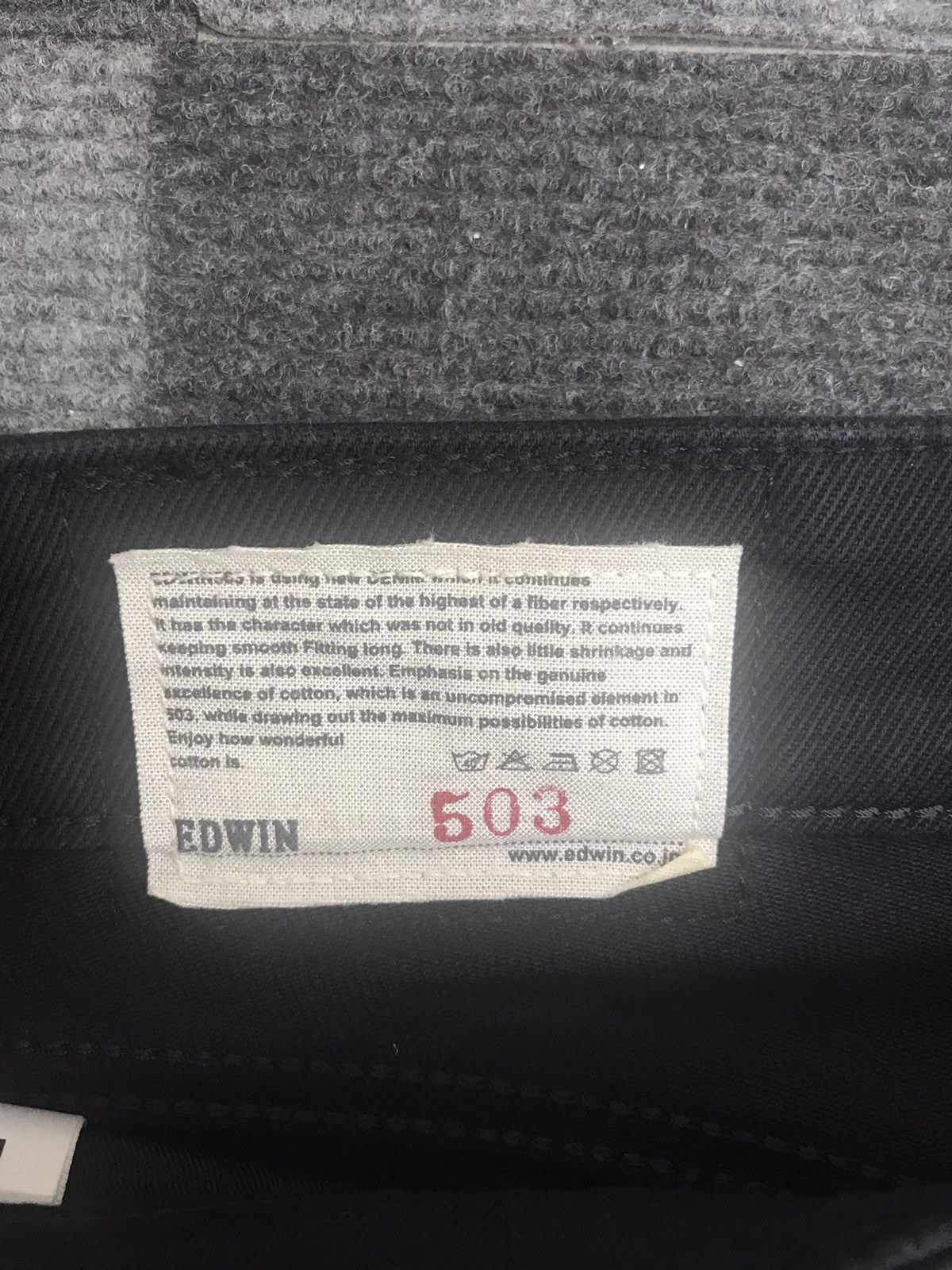 Edwin × Japanese Brand Edwin 503 Stretchable Regular SuperblackJeans Size US 34 / EU 50 - 4 Thumbnail