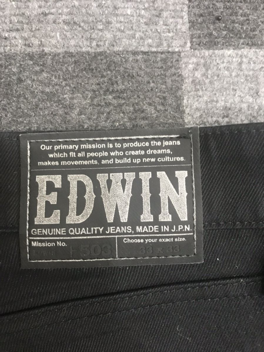 Edwin × Japanese Brand Edwin 503 Stretchable Regular SuperblackJeans Size US 34 / EU 50 - 10 Thumbnail