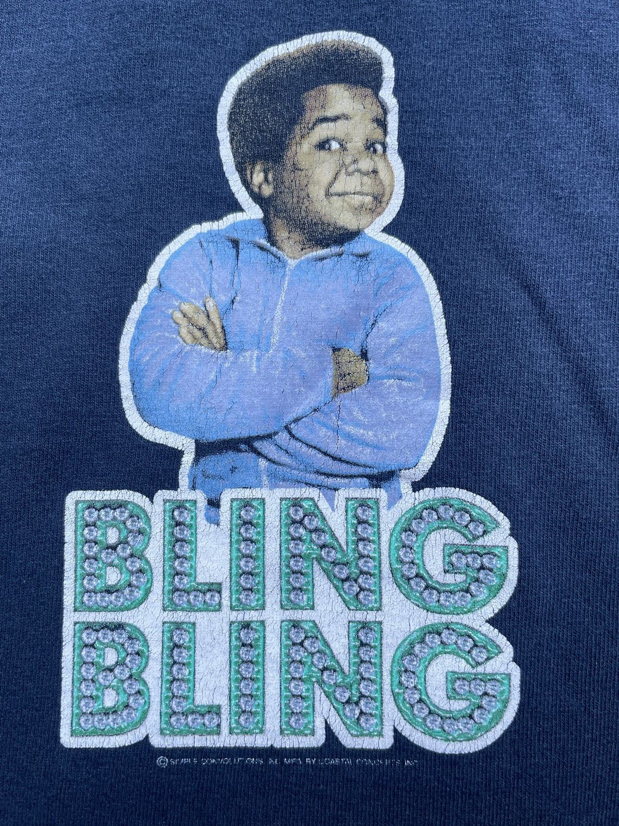 Vintage Vintage Gary Coleman Bling Bling Tshirt Size US L / EU 52-54 / 3 - 10 Thumbnail