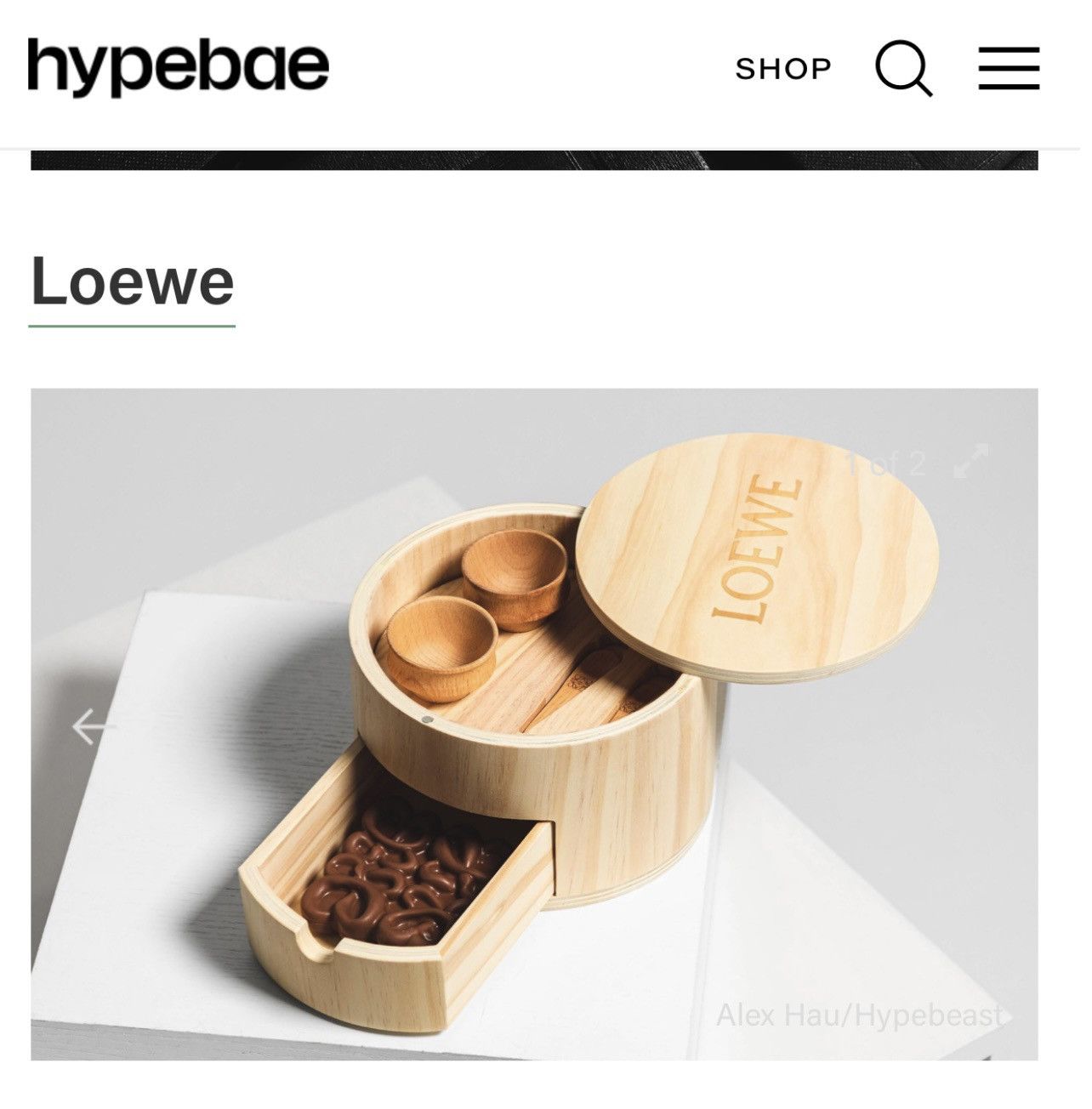 Loewe 🍵 Loewe VIP anagram wooden tea cup set storage jewelry box Size ONE SIZE - 2 Thumbnail