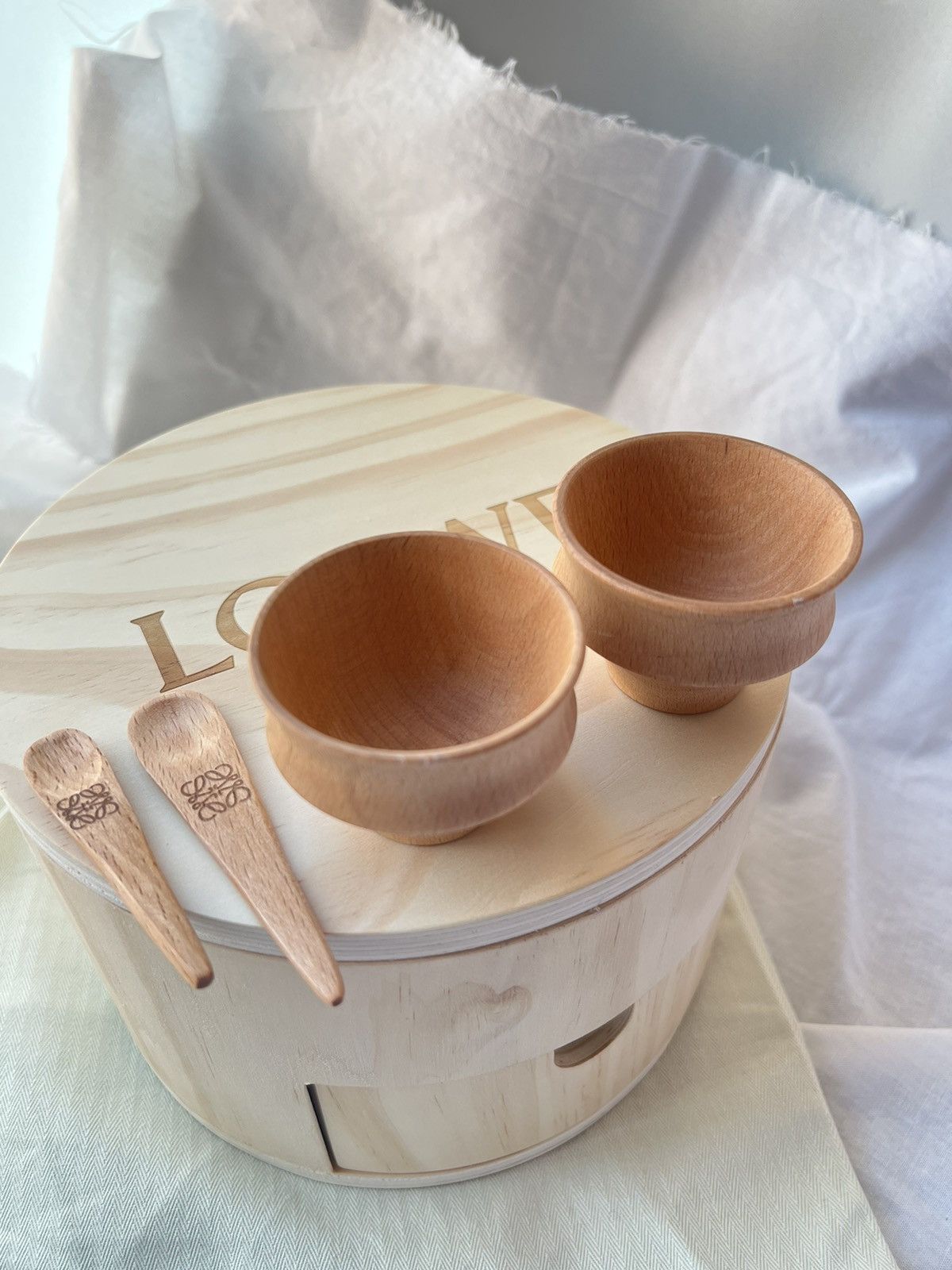 Loewe 🍵 Loewe VIP anagram wooden tea cup set storage jewelry box Size ONE SIZE - 3 Thumbnail
