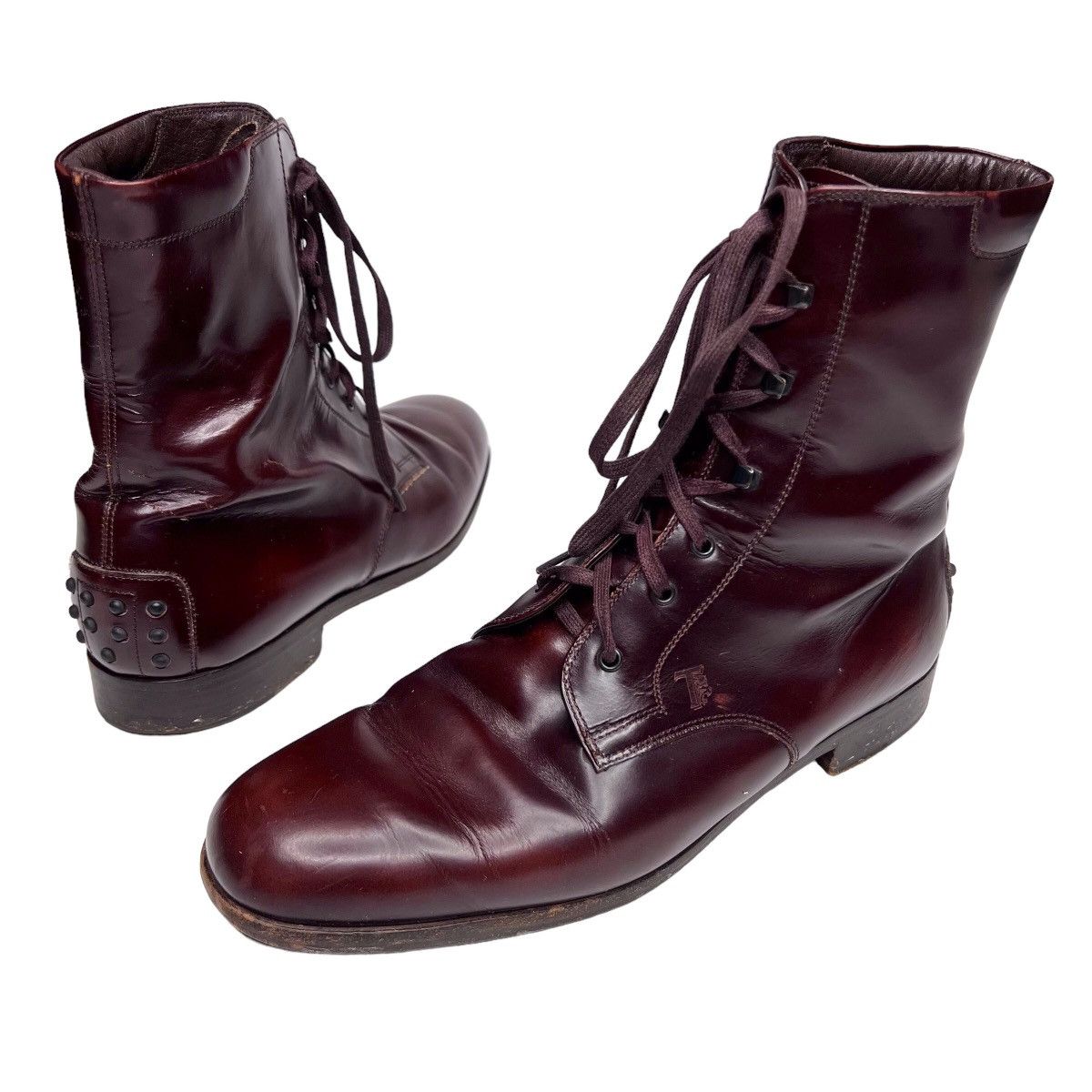 Tod's Tod’s Lace-Up Pebble Sole Boots • EU 40 • Dapper Victorian Size US 8 / EU 41 - 1 Thumbnail