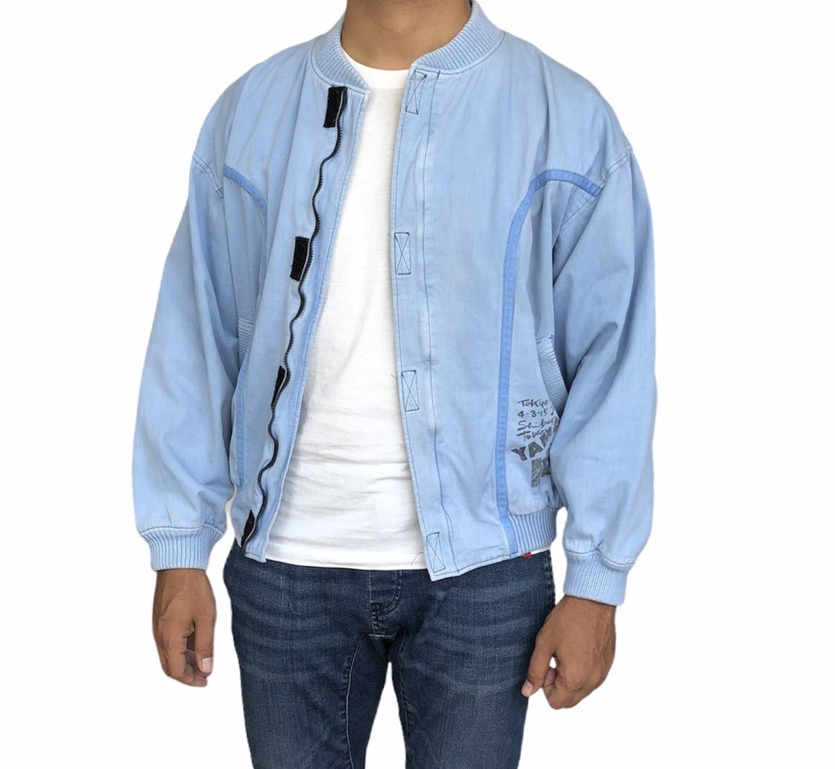 Kansai Yamamoto Archive Vintage 80s Kansai Yamamoto eyes bomber jacket Size US M / EU 48-50 / 2 - 5 Thumbnail