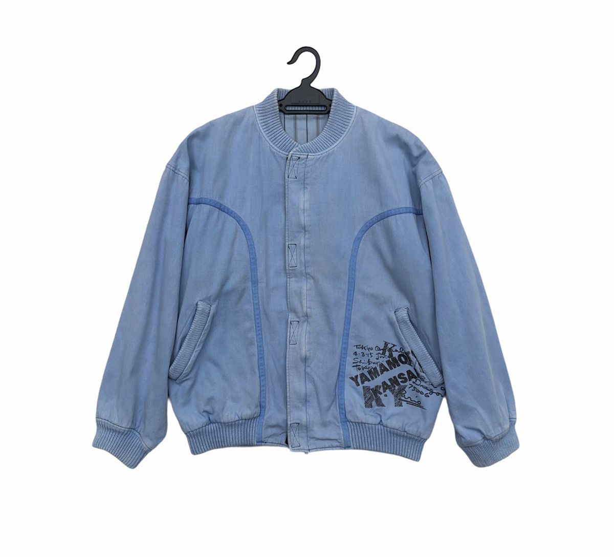 Kansai Yamamoto Archive Vintage 80s Kansai Yamamoto eyes bomber jacket Size US M / EU 48-50 / 2 - 13 Thumbnail
