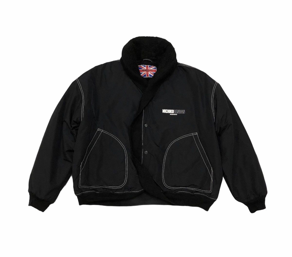 image of Michiko Koshino x Michiko Koshino London Michiko London Koshino Fleece Lined Pufferjacket in Black 