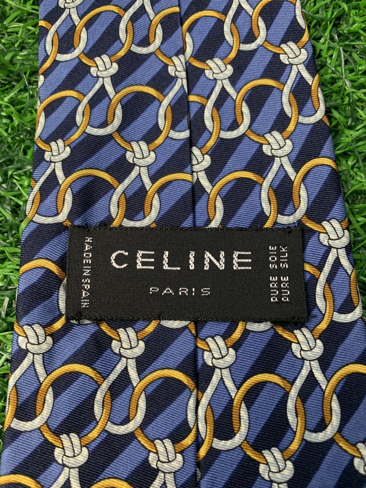 Celine Celine Paris Made in Spain Men's Neck Tie Size ONE SIZE - 1 Thumbnail
