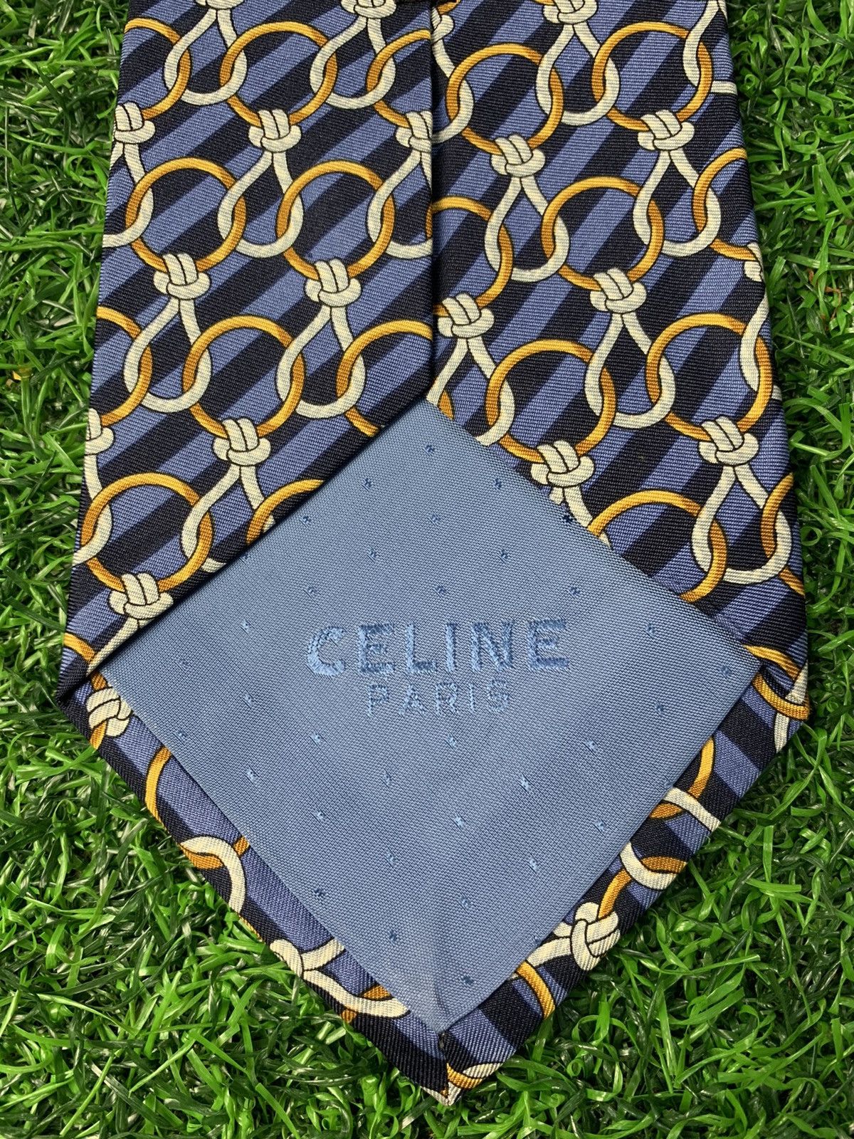 Celine Celine Paris Made in Spain Men's Neck Tie Size ONE SIZE - 6 Thumbnail