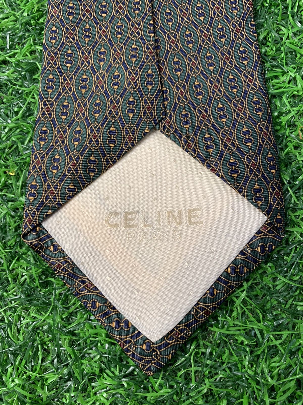 Celine Celine Paris Made in Spain Silk Neck Tie Size ONE SIZE - 3 Thumbnail