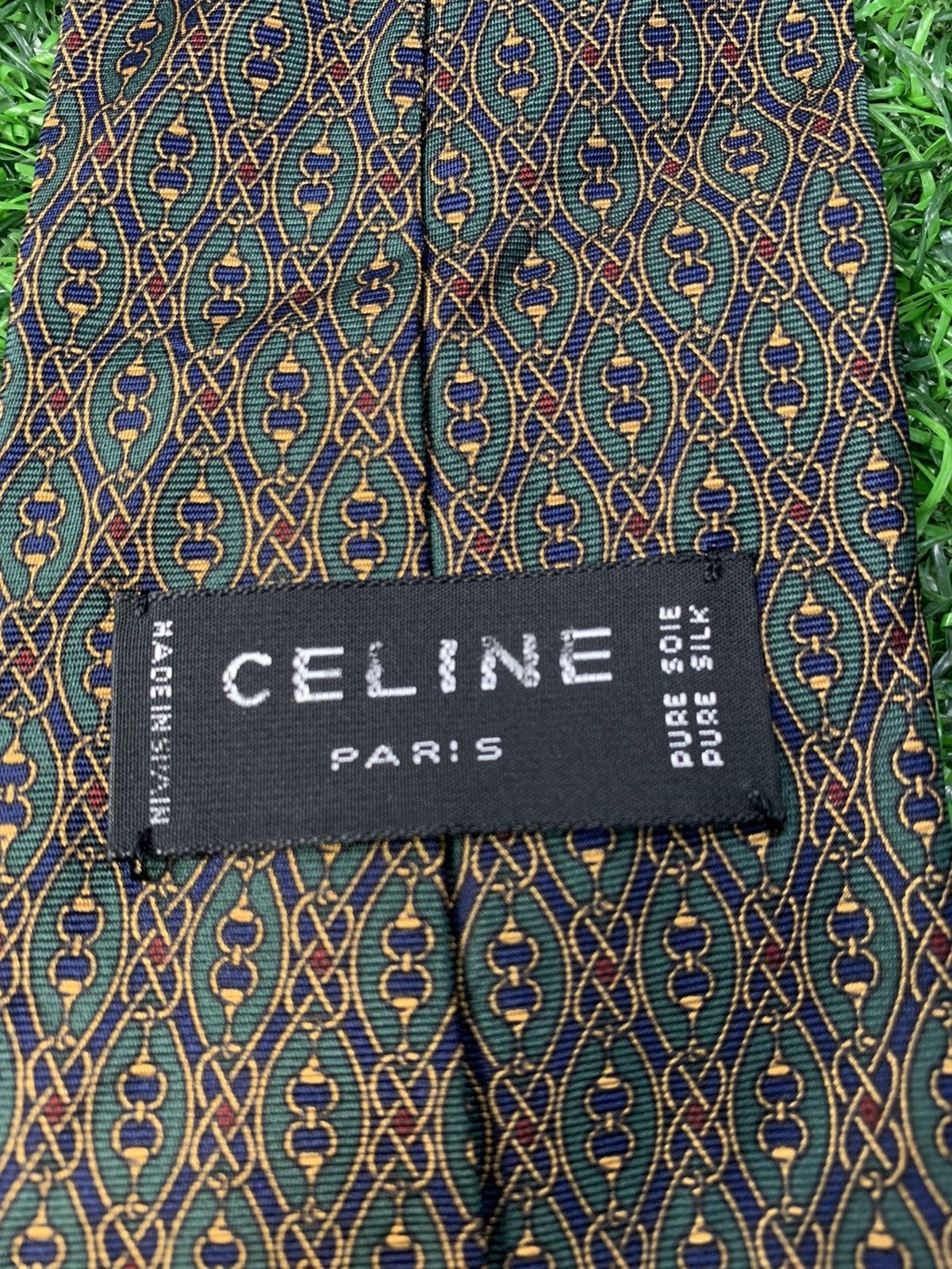 Celine Celine Paris Made in Spain Silk Neck Tie Size ONE SIZE - 4 Thumbnail
